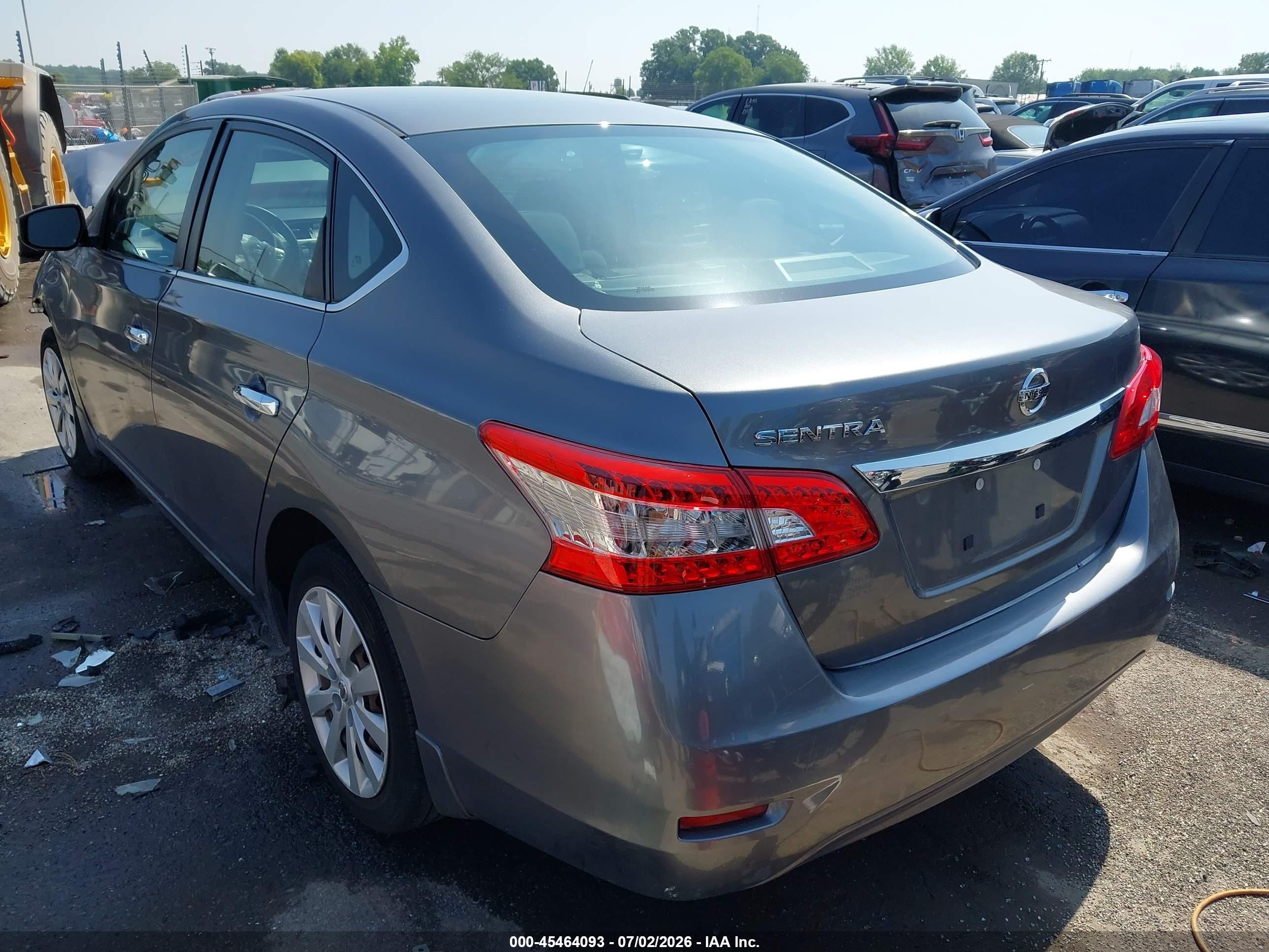 2015 Nissan Sentra S Gray vin: 3N1AB7AP7FY299071