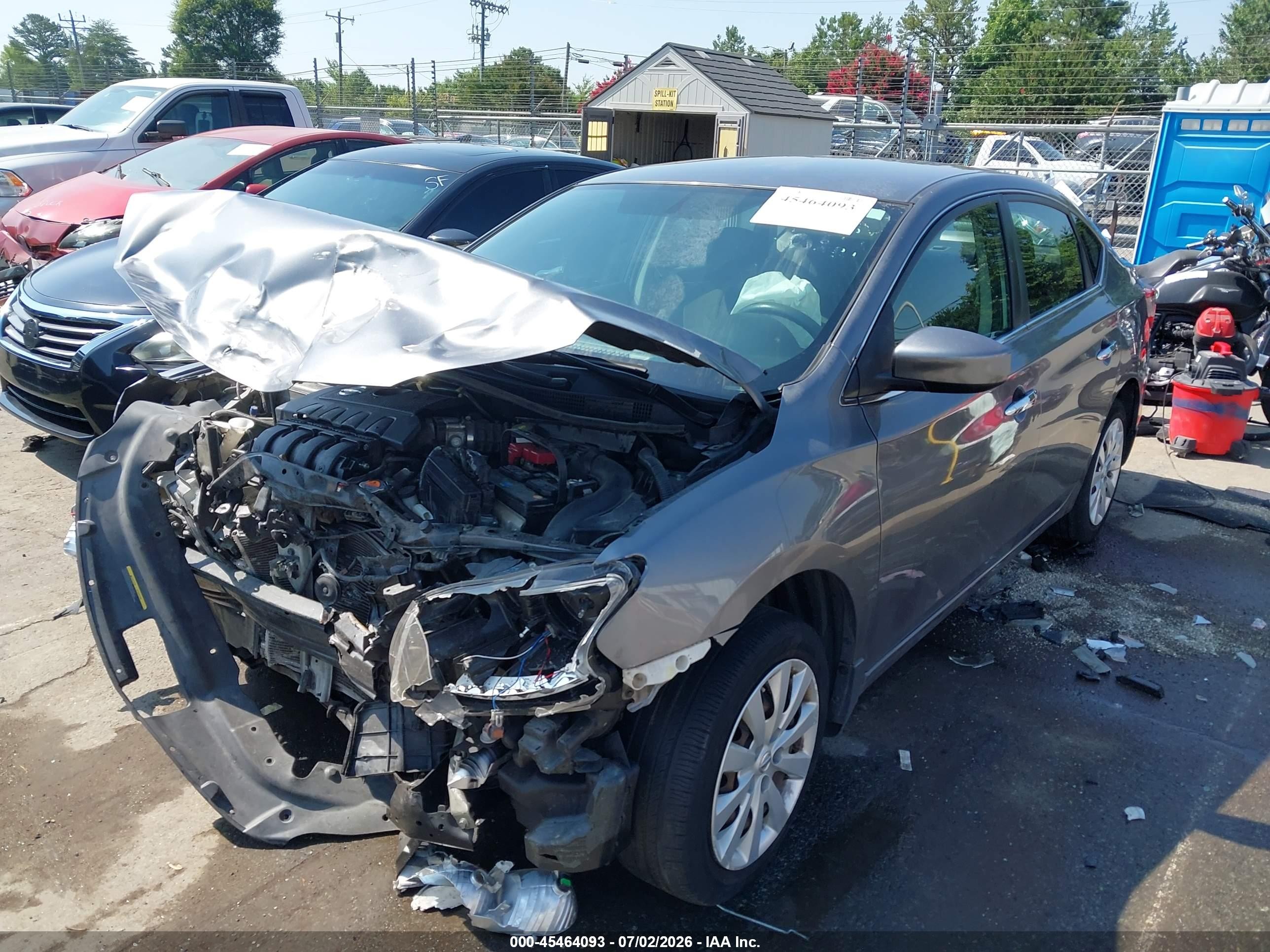 2015 Nissan Sentra S Gray vin: 3N1AB7AP7FY299071