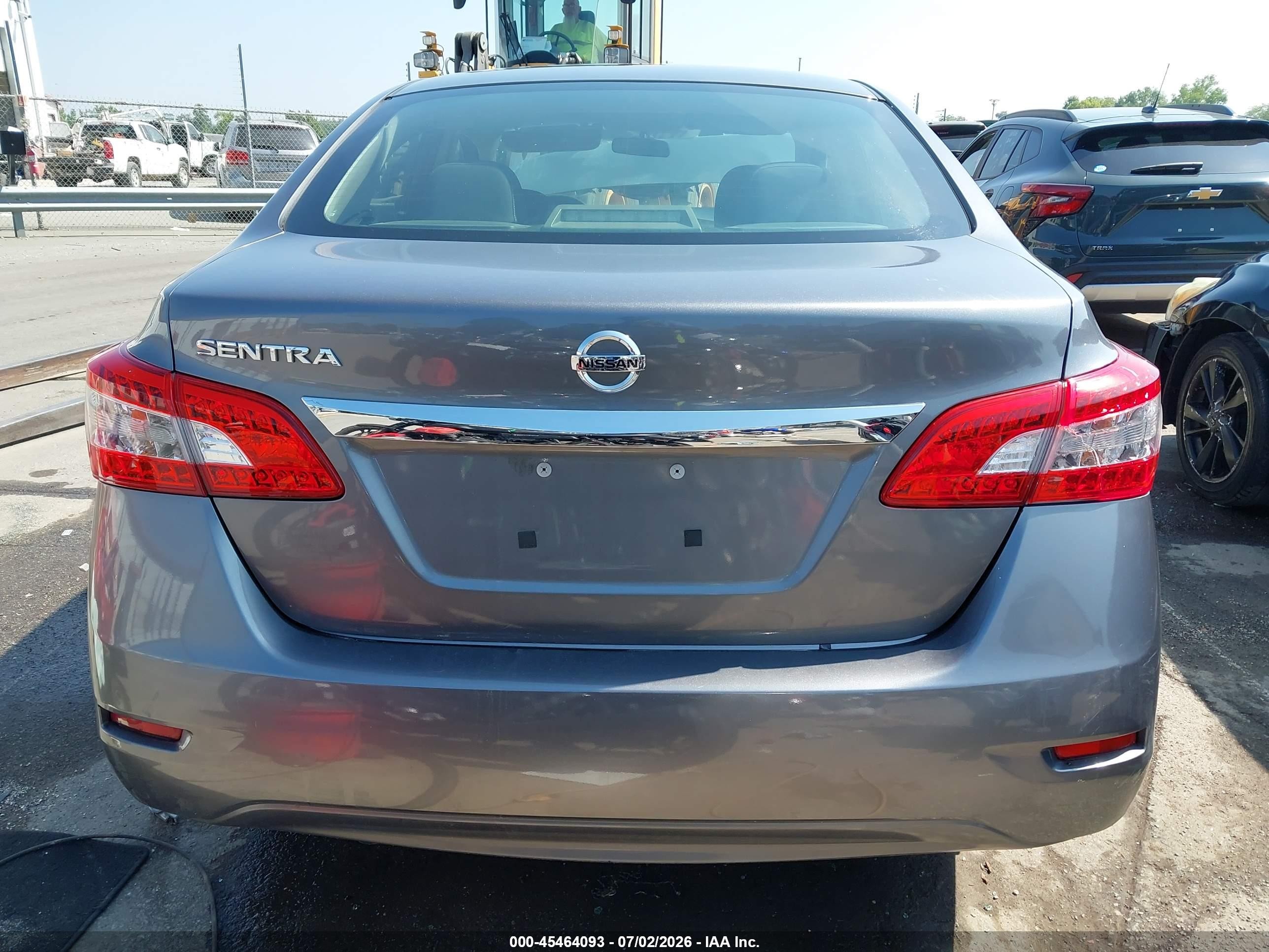 2015 Nissan Sentra S Gray vin: 3N1AB7AP7FY299071