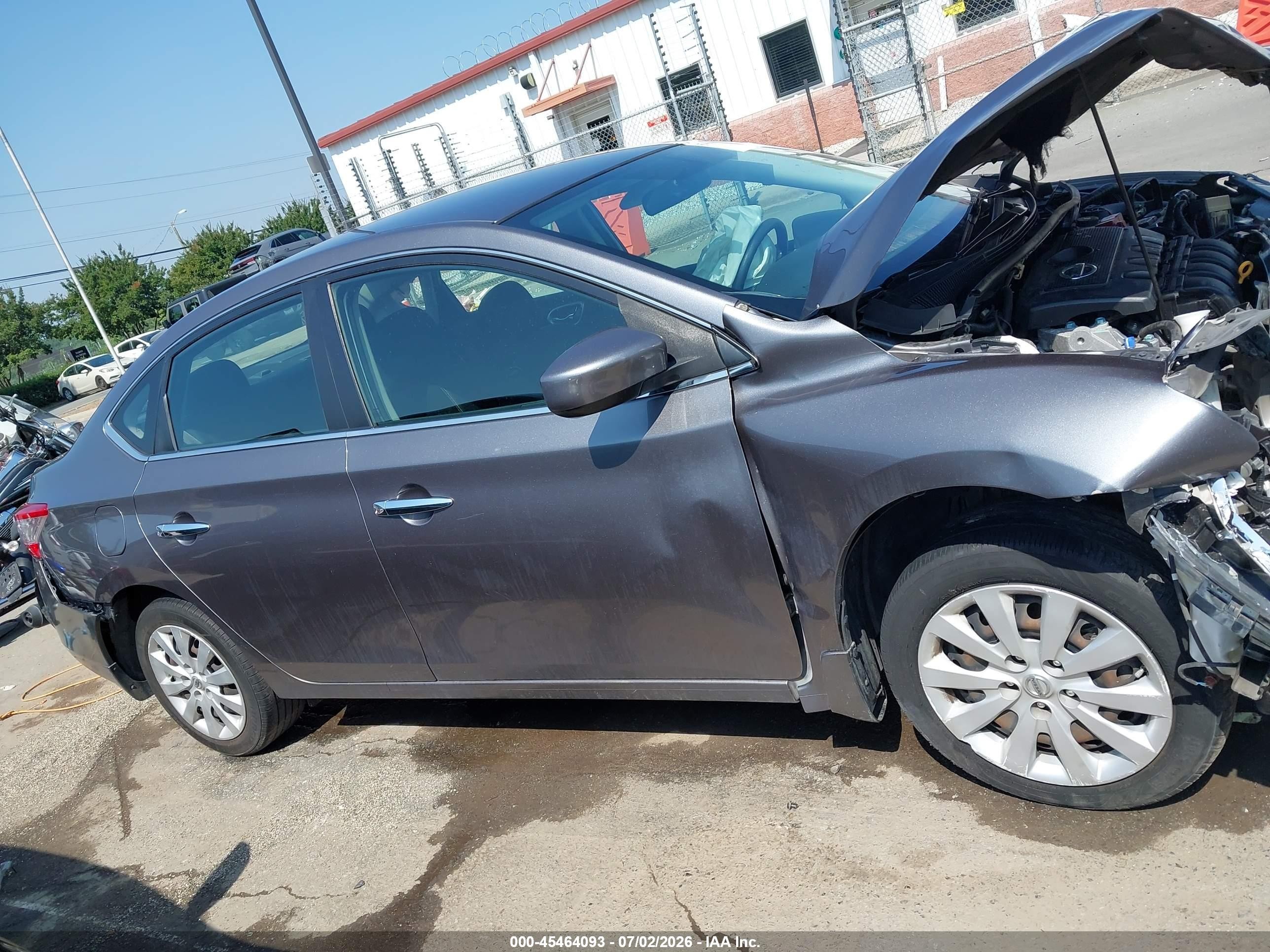 2015 Nissan Sentra S Gray vin: 3N1AB7AP7FY299071