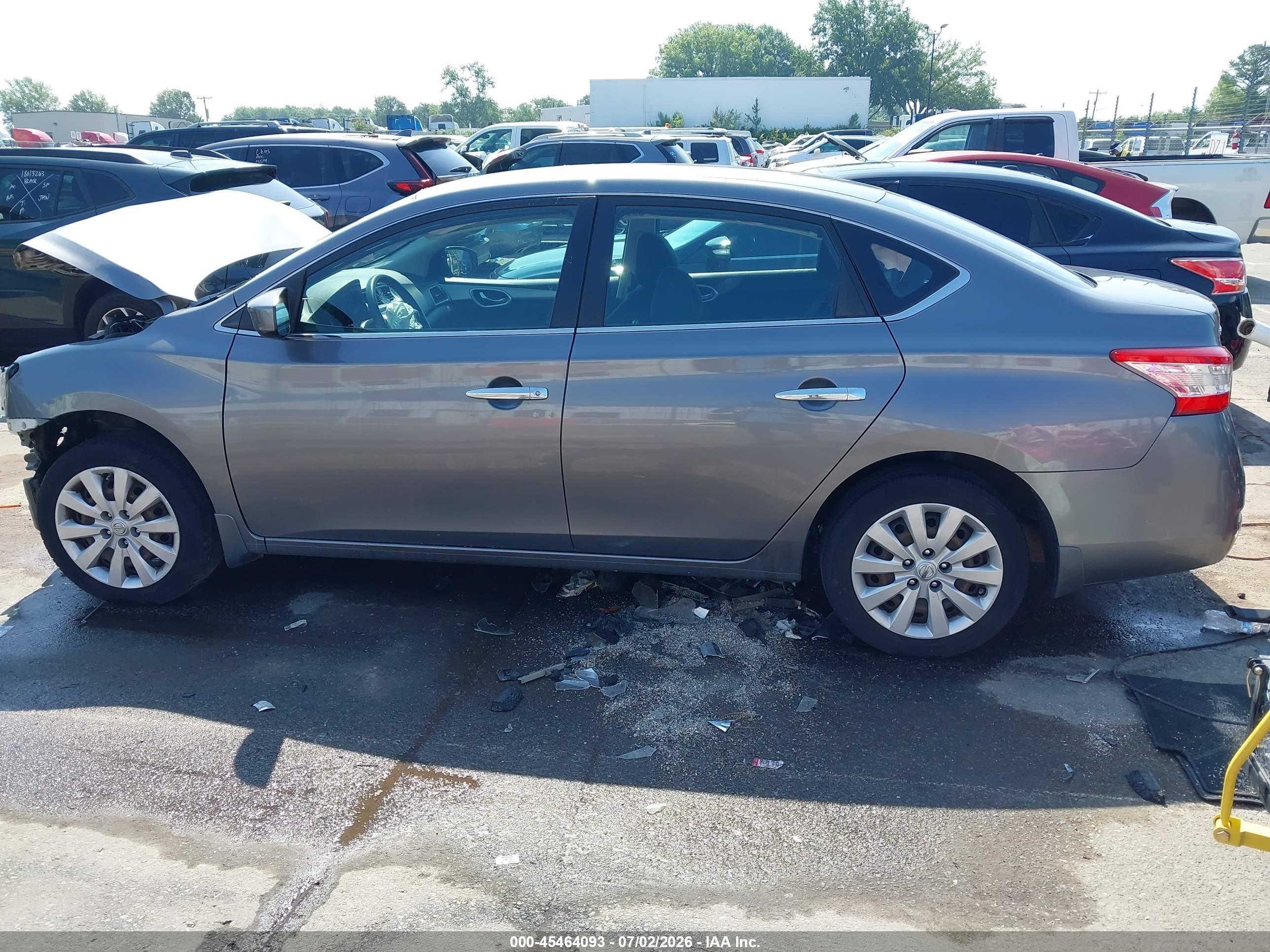 2015 Nissan Sentra S Gray vin: 3N1AB7AP7FY299071