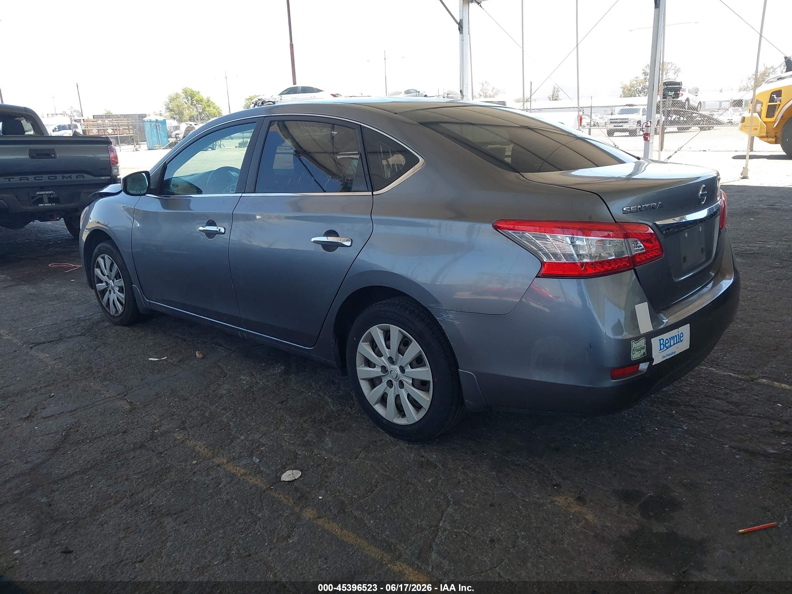 2015 Nissan Sentra S Gray vin: 3N1AB7AP7FY300848