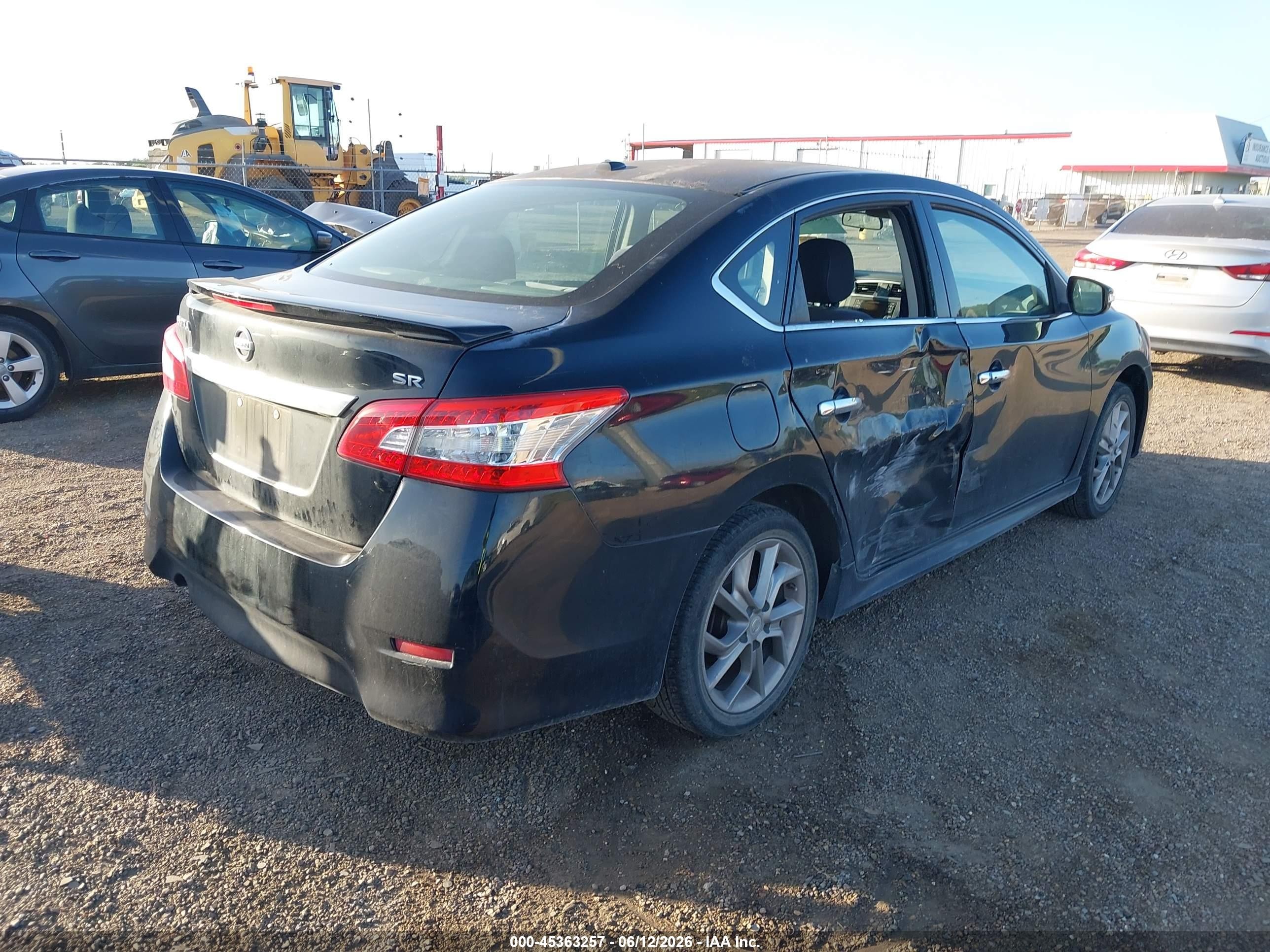2015 Nissan Sentra Sr Black vin: 3N1AB7AP7FY302101