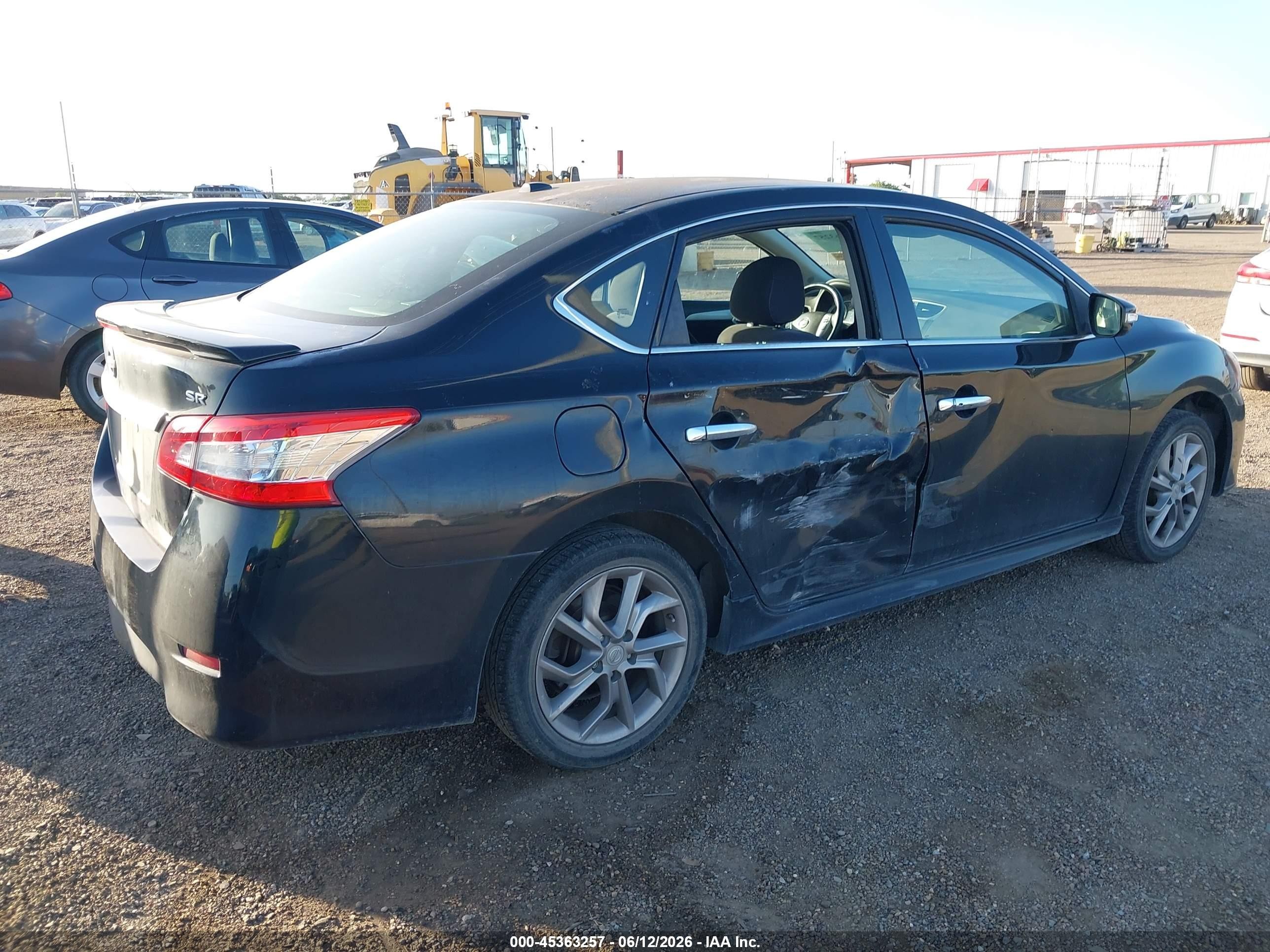 2015 Nissan Sentra Sr Black vin: 3N1AB7AP7FY302101