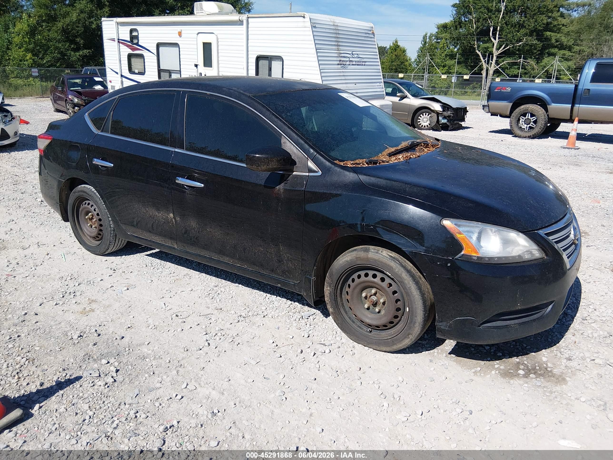 2015 Nissan Sentra S Black vin: 3N1AB7AP7FY304415