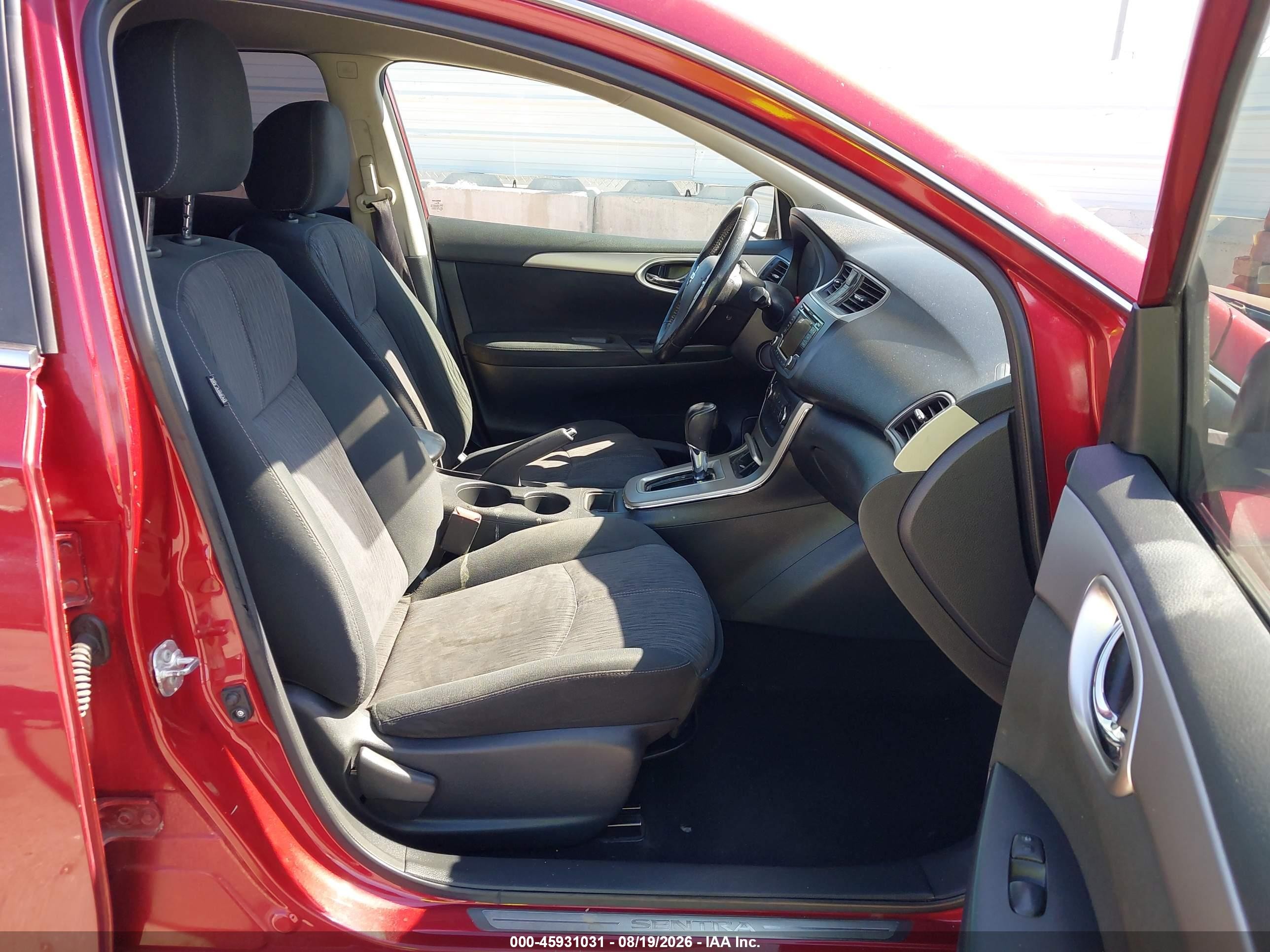 2015 Nissan Sentra S/sv/sr/sl Red vin: 3N1AB7AP7FY306293