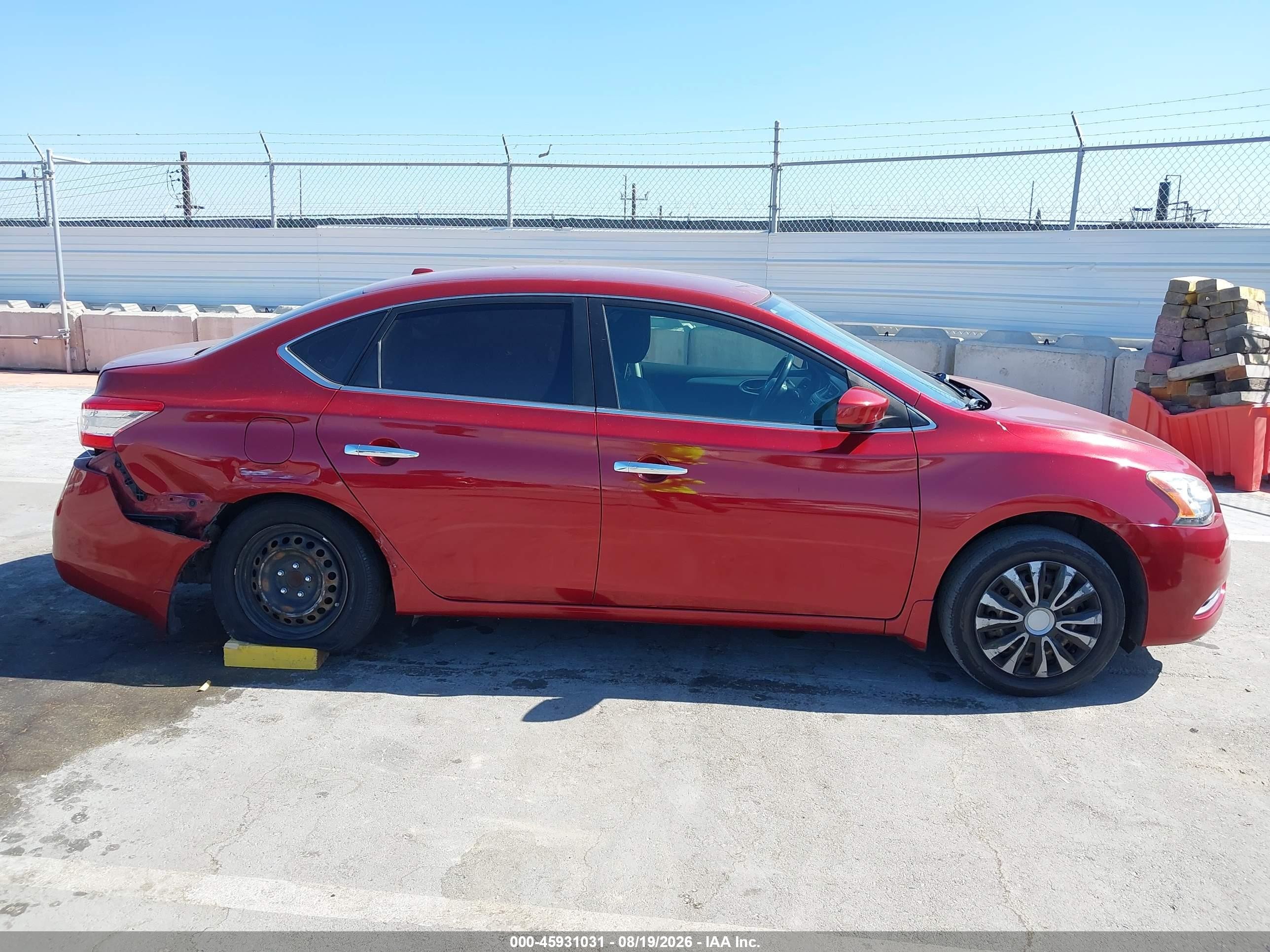 2015 Nissan Sentra S/sv/sr/sl Red vin: 3N1AB7AP7FY306293