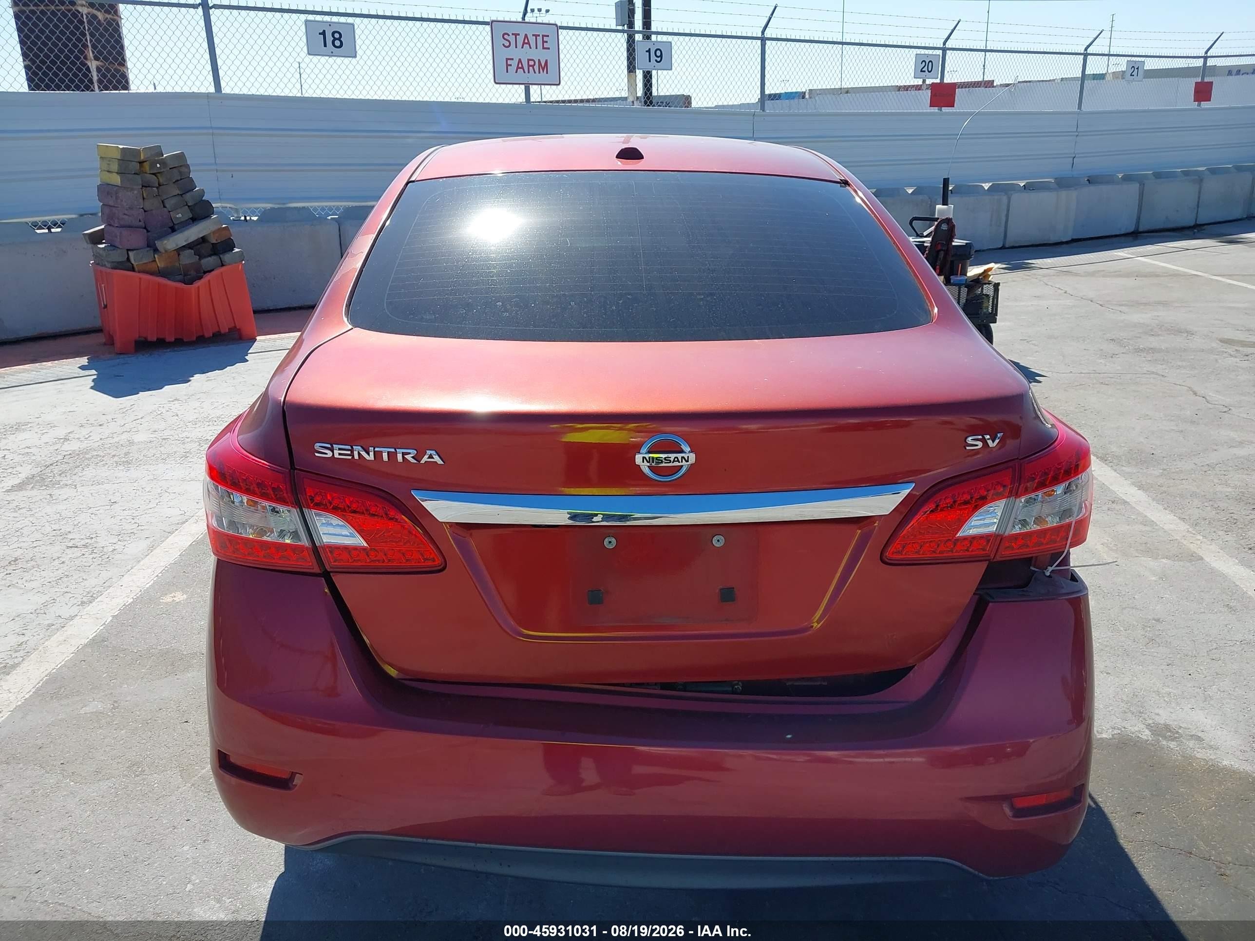 2015 Nissan Sentra S/sv/sr/sl Red vin: 3N1AB7AP7FY306293
