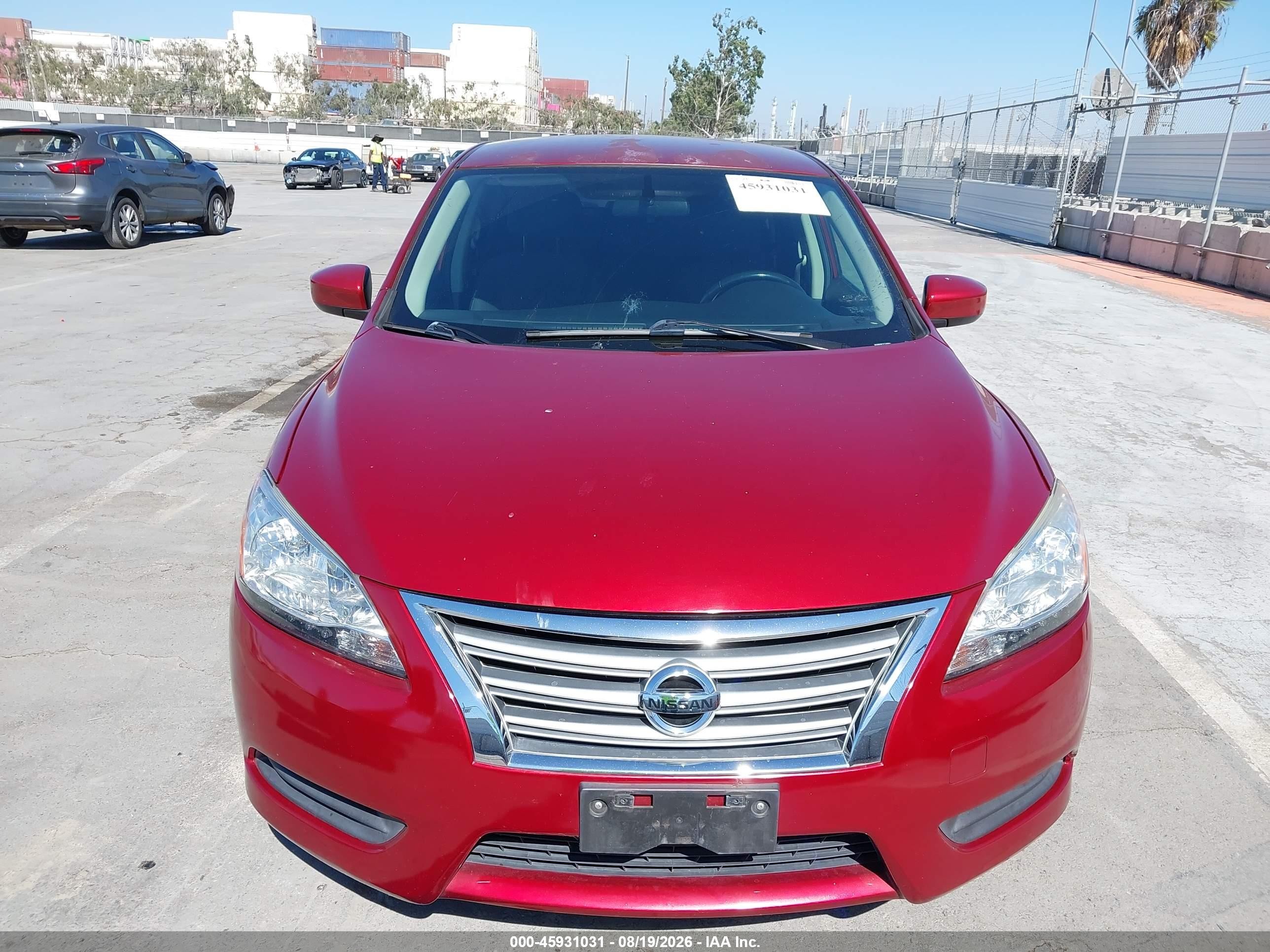 2015 Nissan Sentra S/sv/sr/sl Red vin: 3N1AB7AP7FY306293