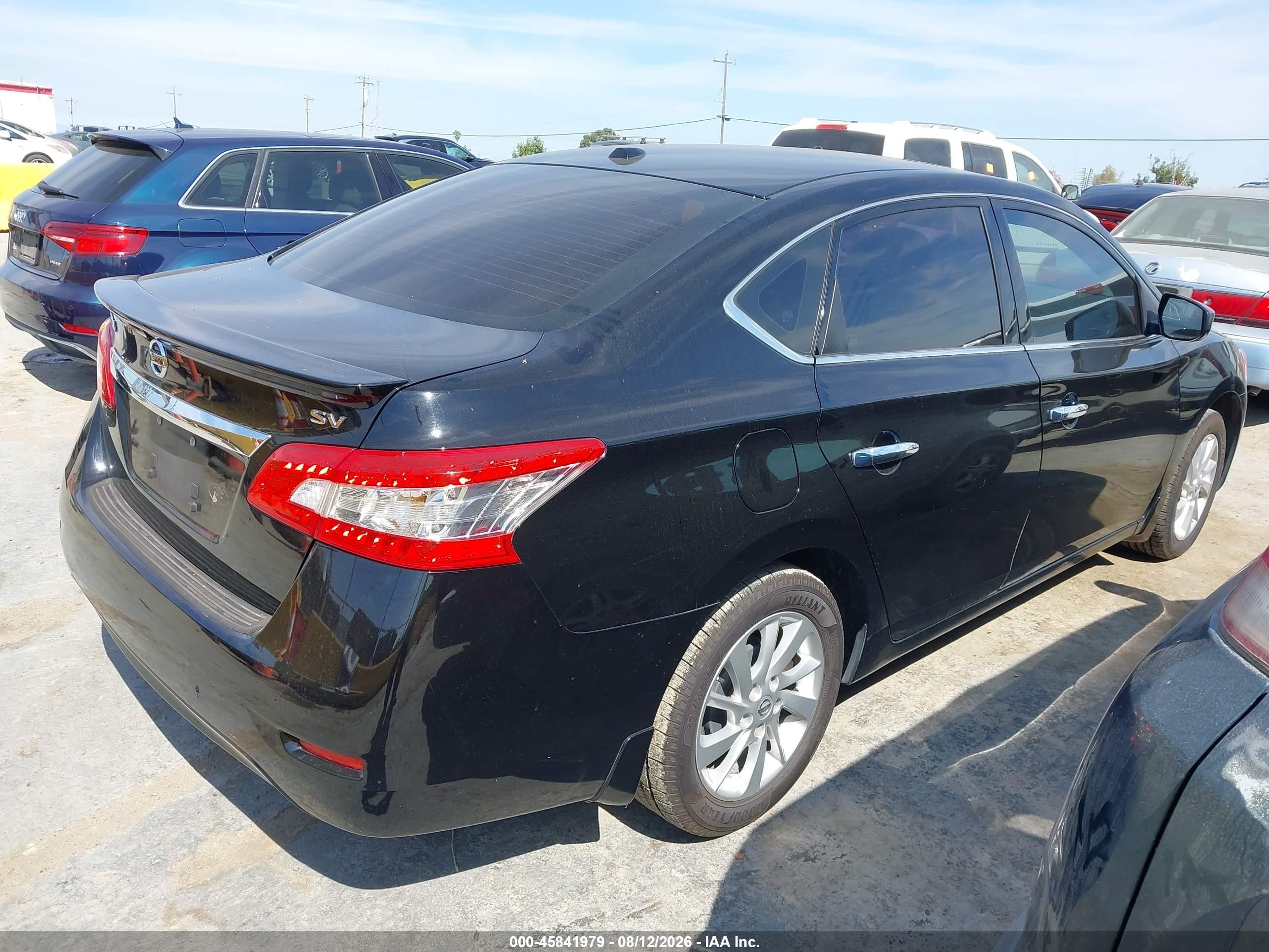 2015 Nissan Sentra Sv Black vin: 3N1AB7AP7FY319867