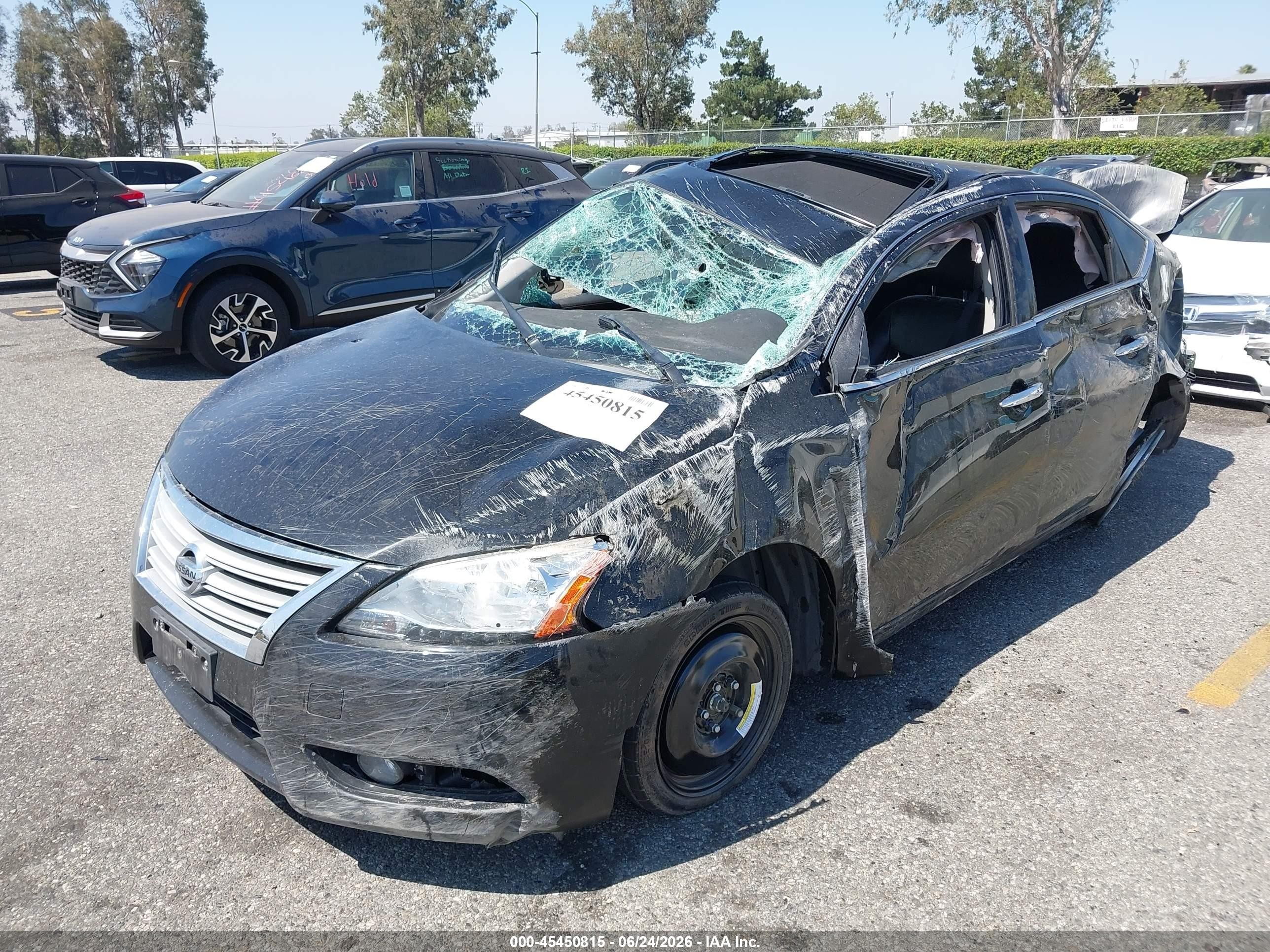 2015 Nissan Sentra Sl Black vin: 3N1AB7AP7FY328004