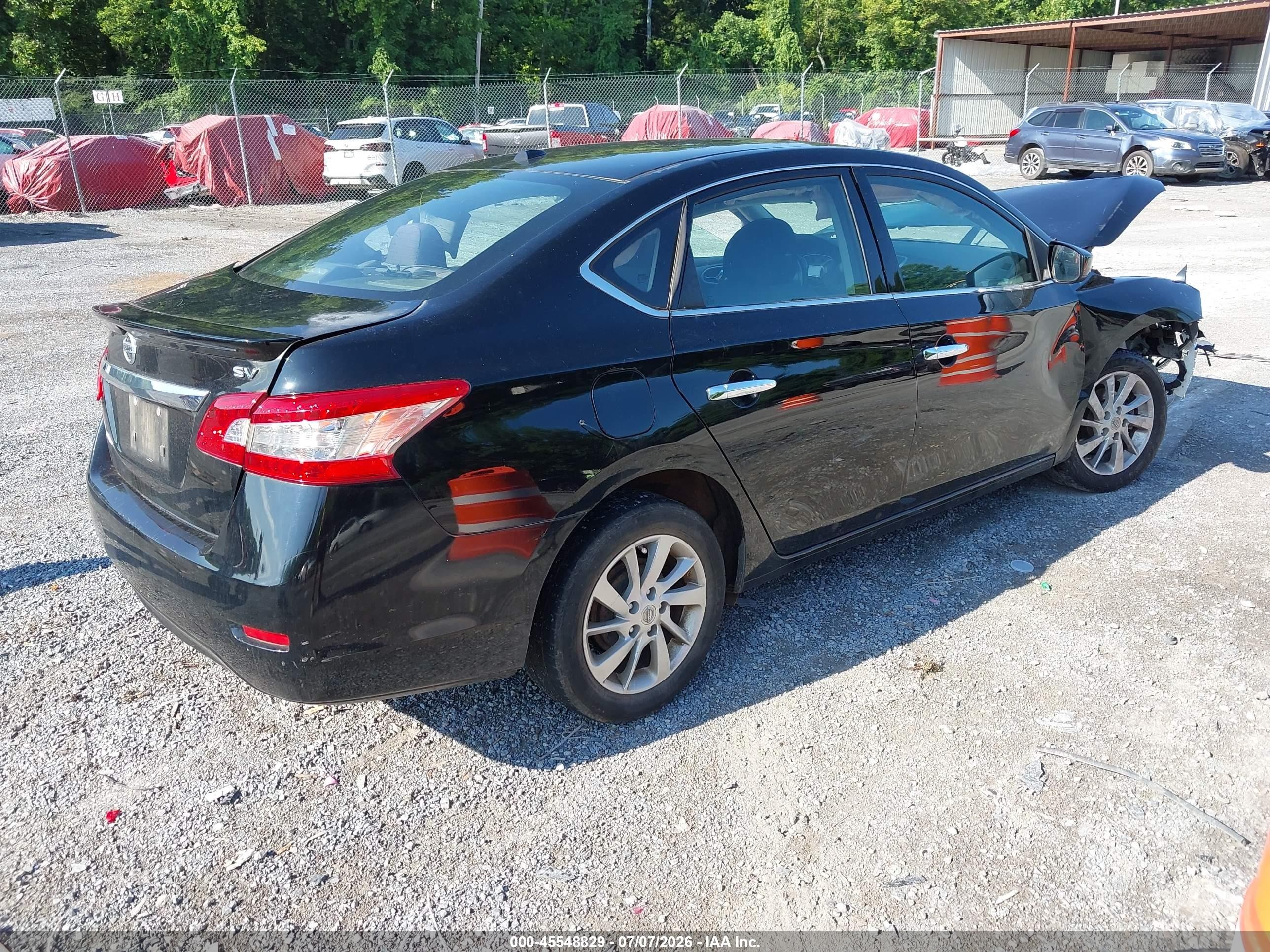 2015 Nissan Sentra Sv Black vin: 3N1AB7AP7FY330545