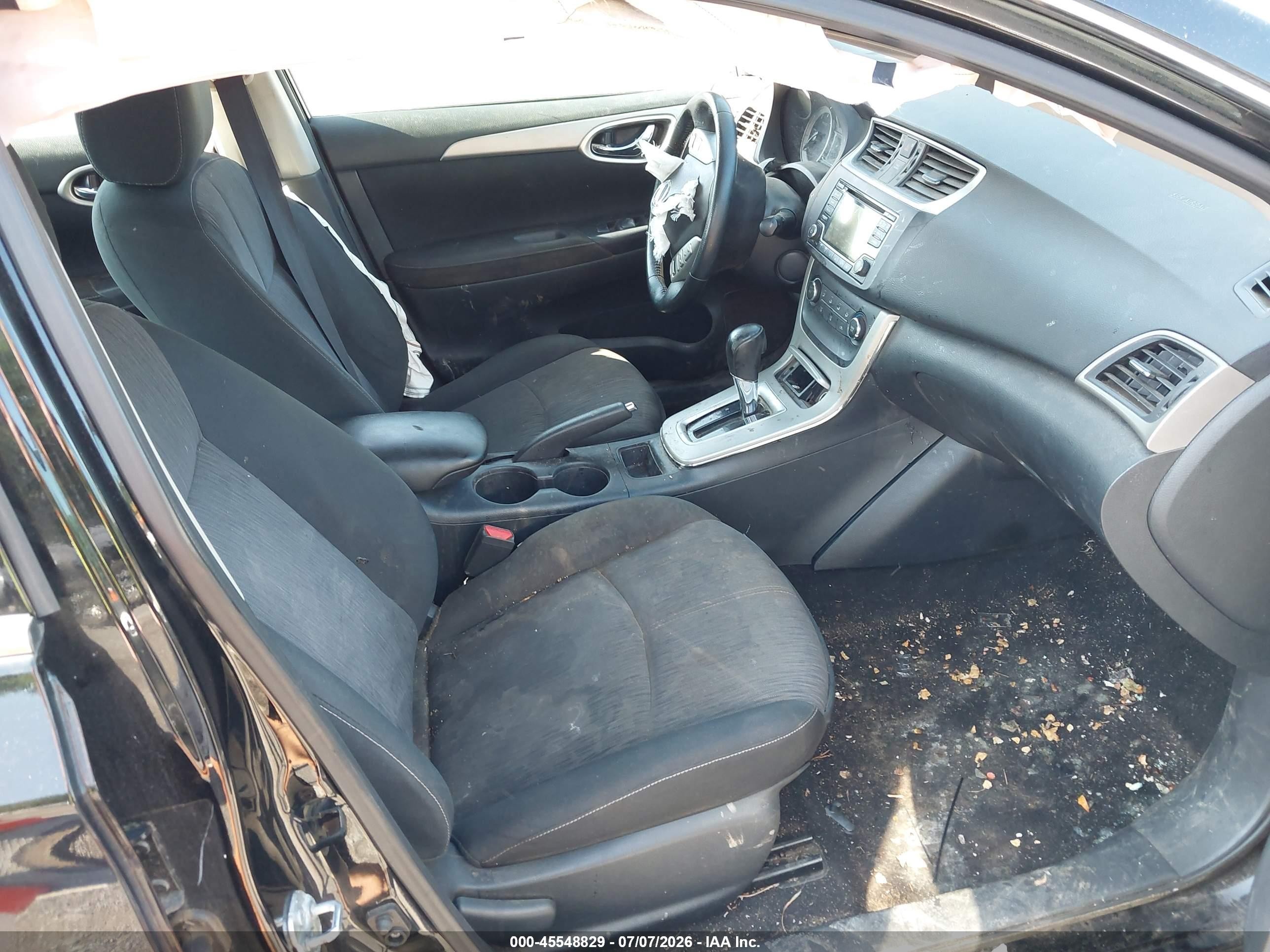 2015 Nissan Sentra Sv Black vin: 3N1AB7AP7FY330545