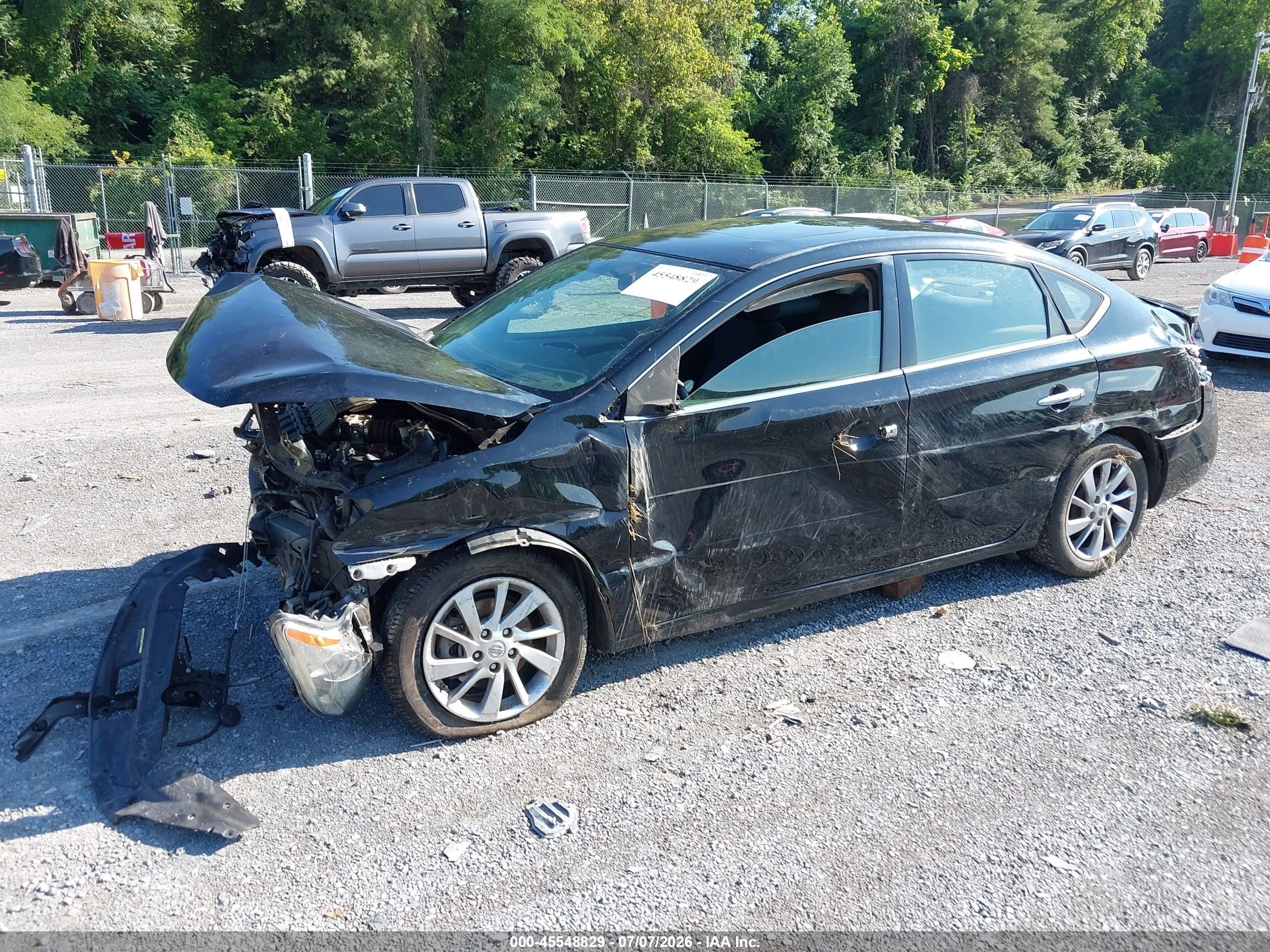 2015 Nissan Sentra Sv Black vin: 3N1AB7AP7FY330545