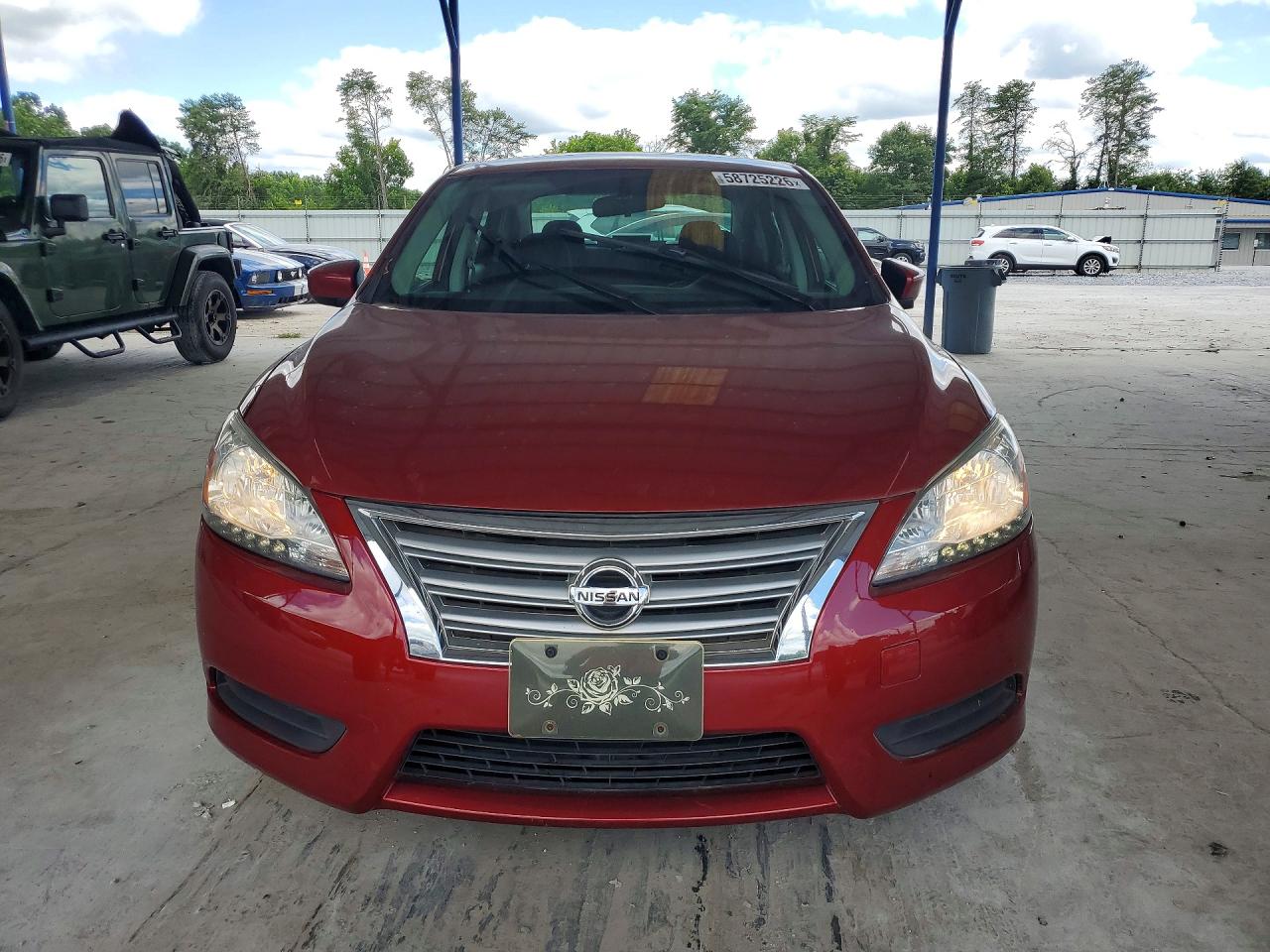 2015 Nissan Sentra Sv Red vin: 3N1AB7AP7FY333090