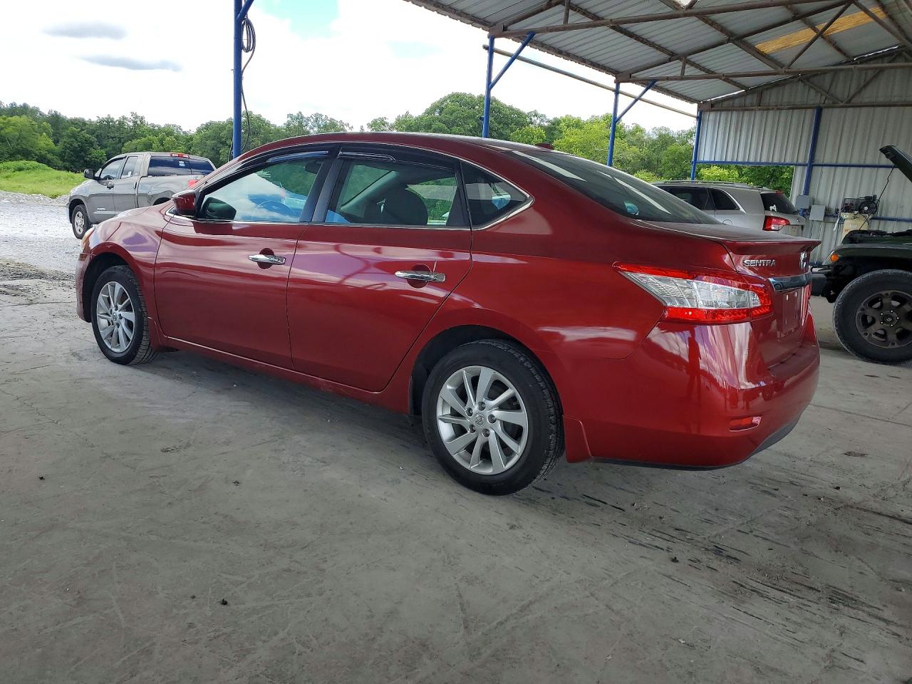 2015 Nissan Sentra Sv Red vin: 3N1AB7AP7FY333090