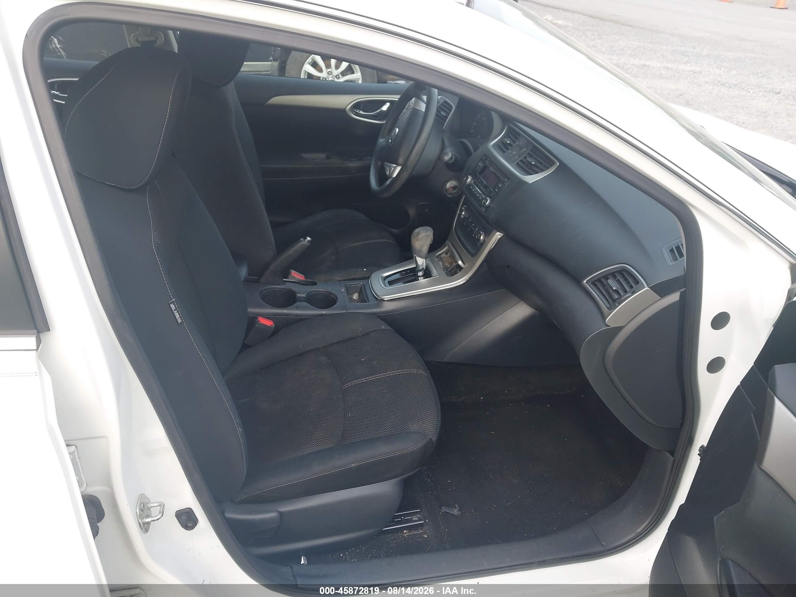 2015 Nissan Sentra S White vin: 3N1AB7AP7FY339343