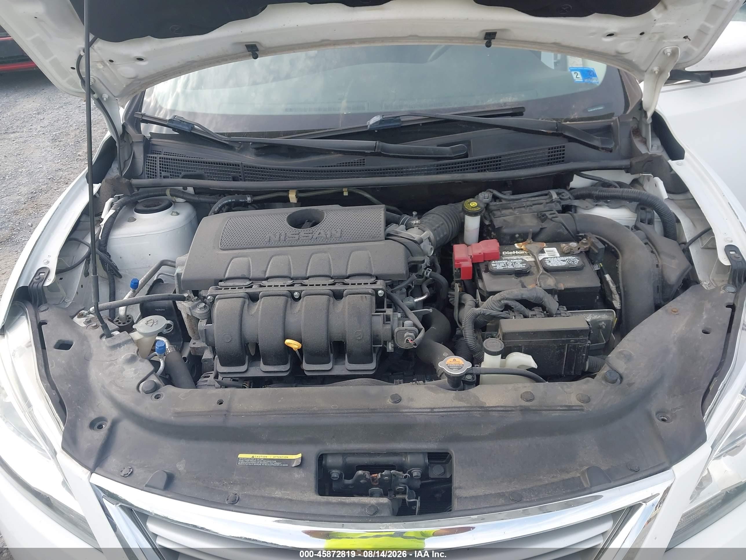 2015 Nissan Sentra S White vin: 3N1AB7AP7FY339343
