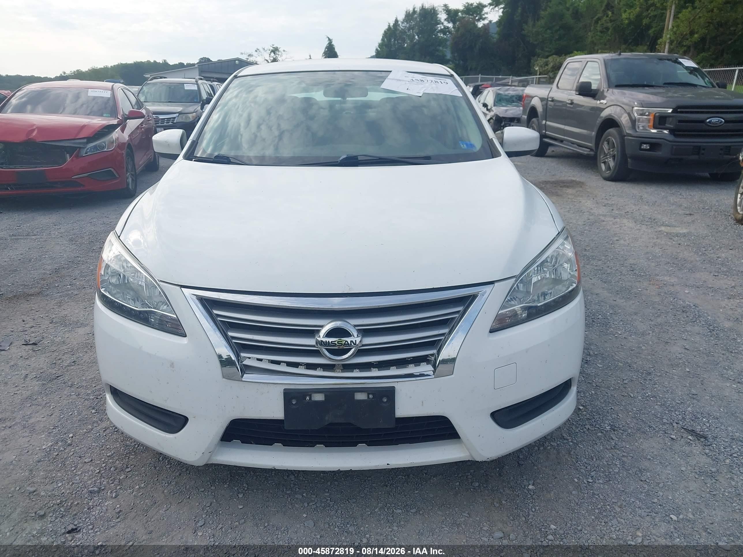 2015 Nissan Sentra S White vin: 3N1AB7AP7FY339343