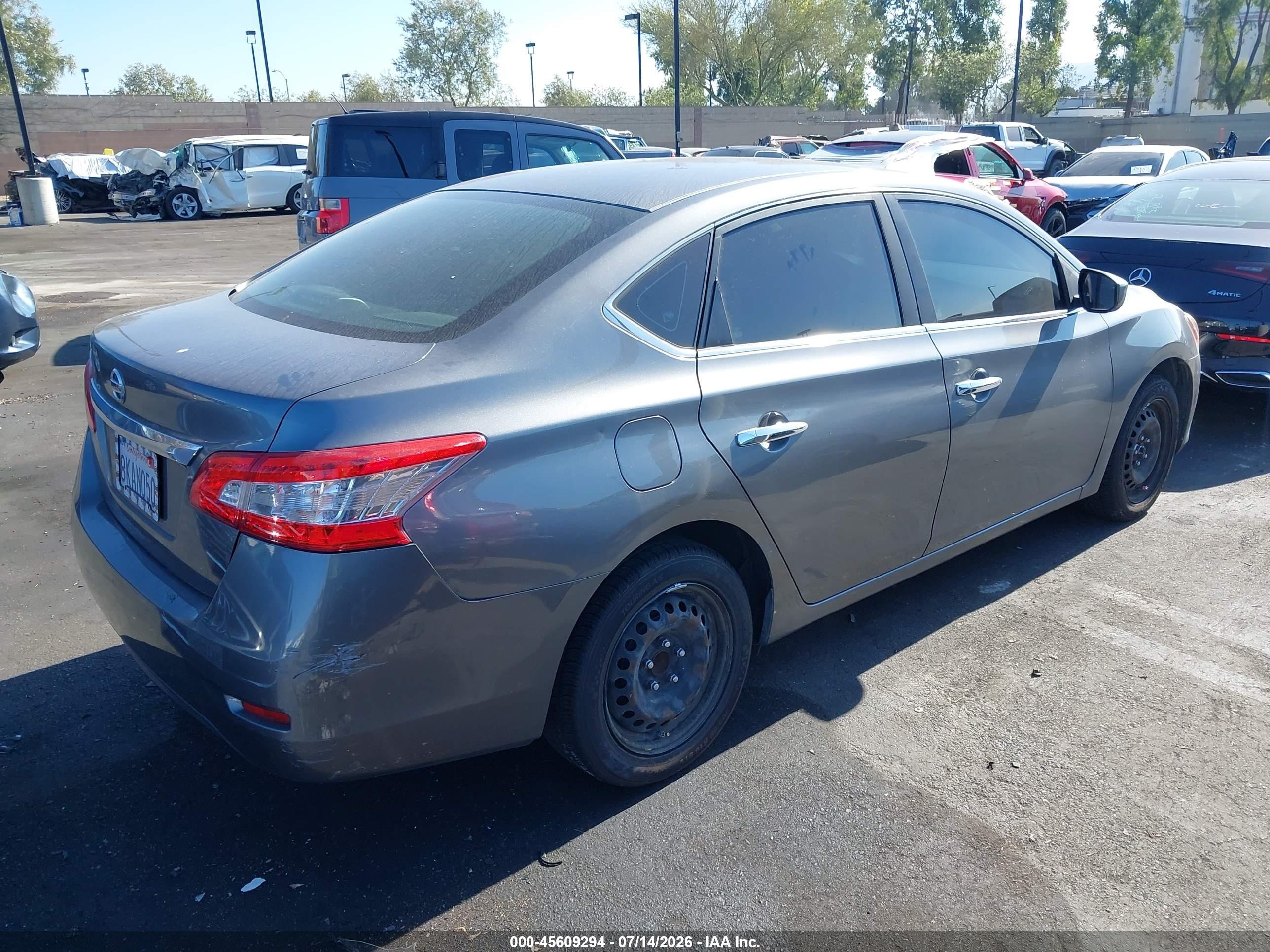 2015 Nissan Sentra S Gray vin: 3N1AB7AP7FY343764