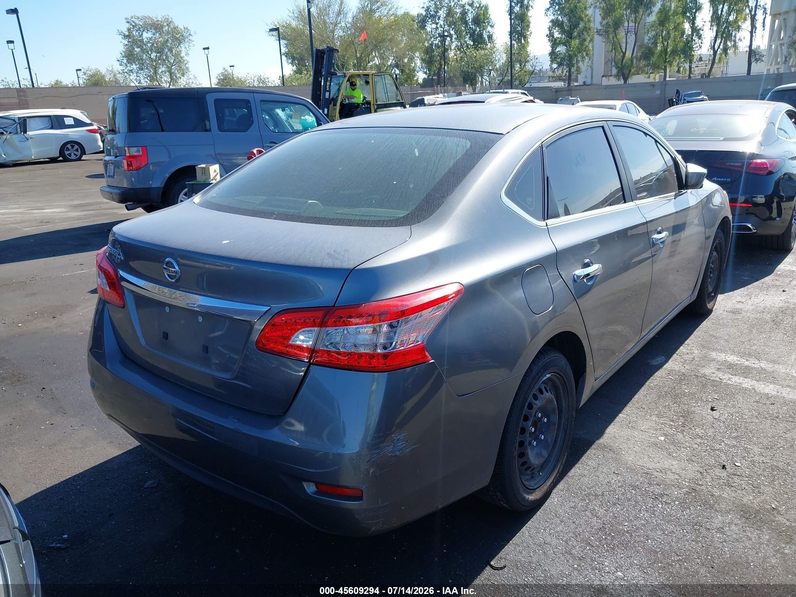 2015 Nissan Sentra S Gray vin: 3N1AB7AP7FY343764