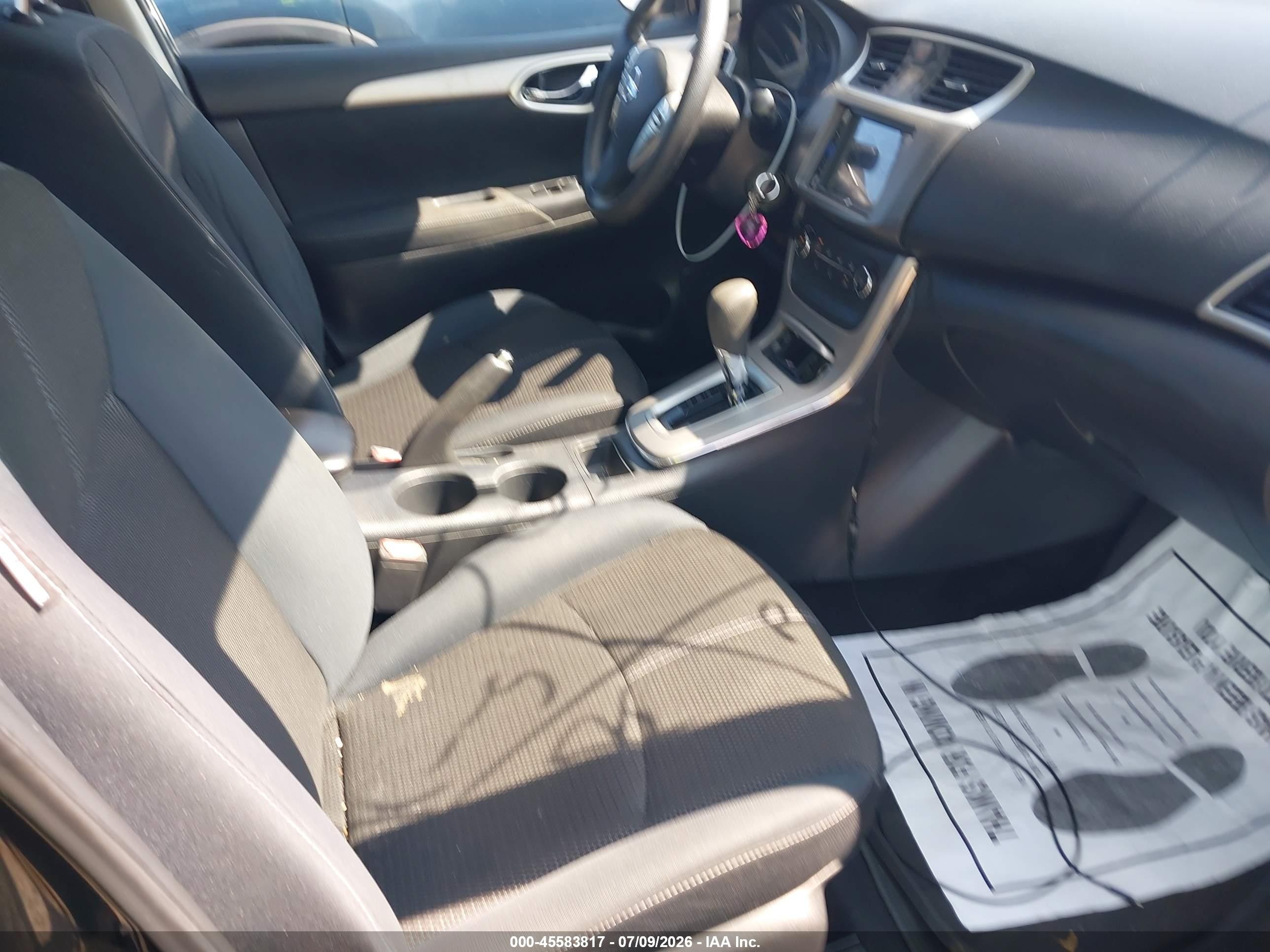 2015 Nissan Sentra S Black vin: 3N1AB7AP7FY346812