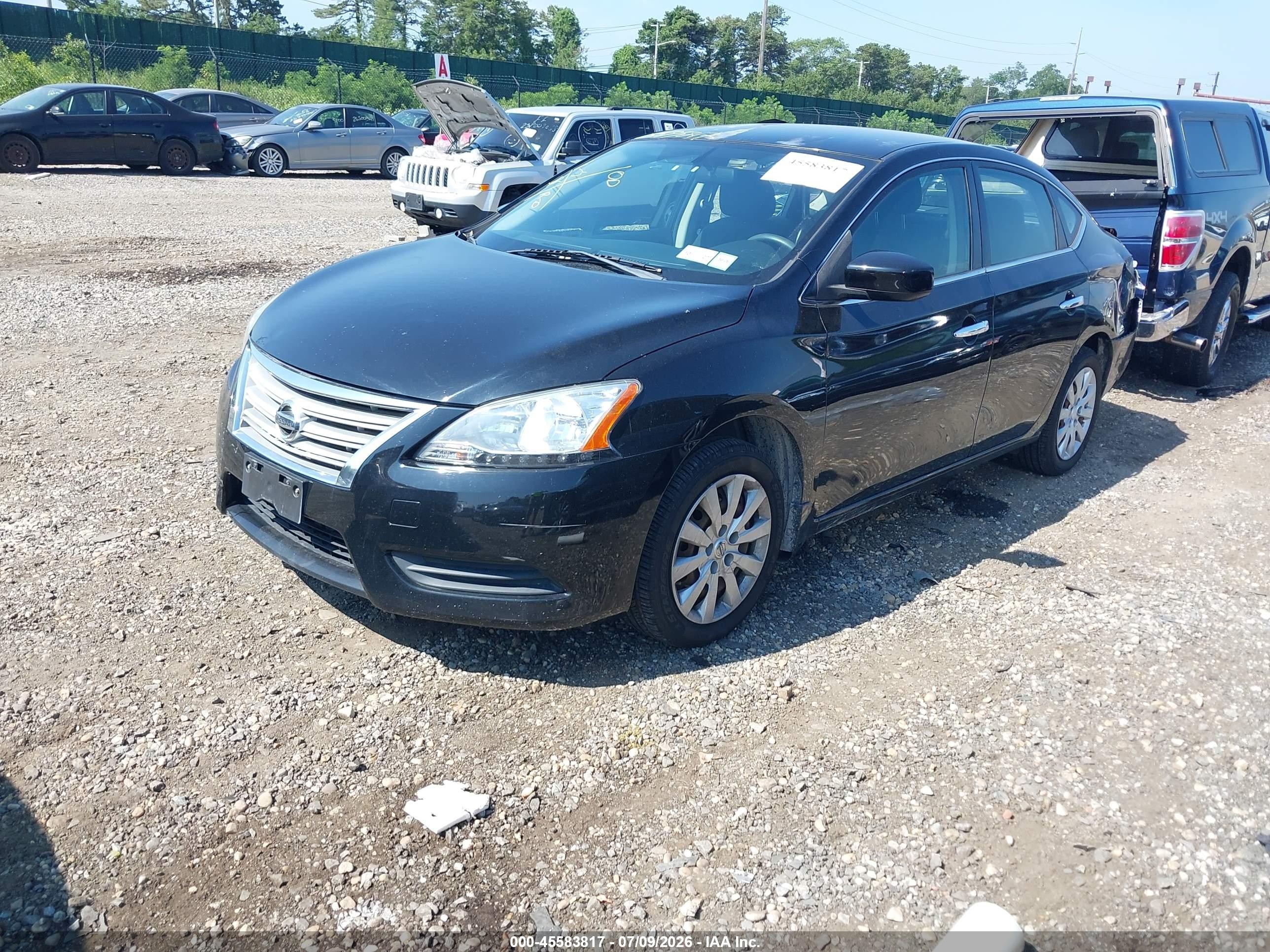 2015 Nissan Sentra S Black vin: 3N1AB7AP7FY346812