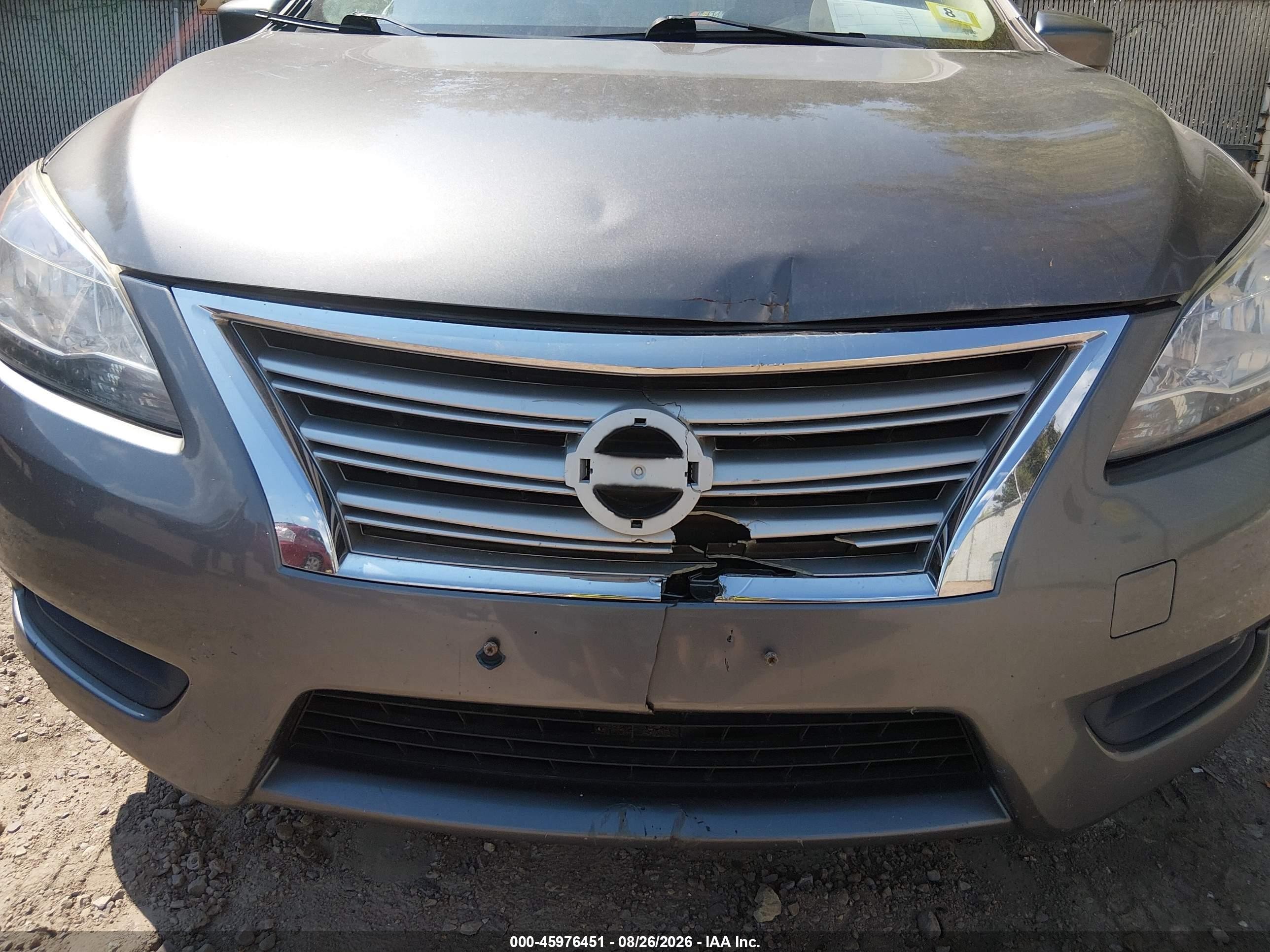 2015 Nissan Sentra S Gray vin: 3N1AB7AP7FY348172