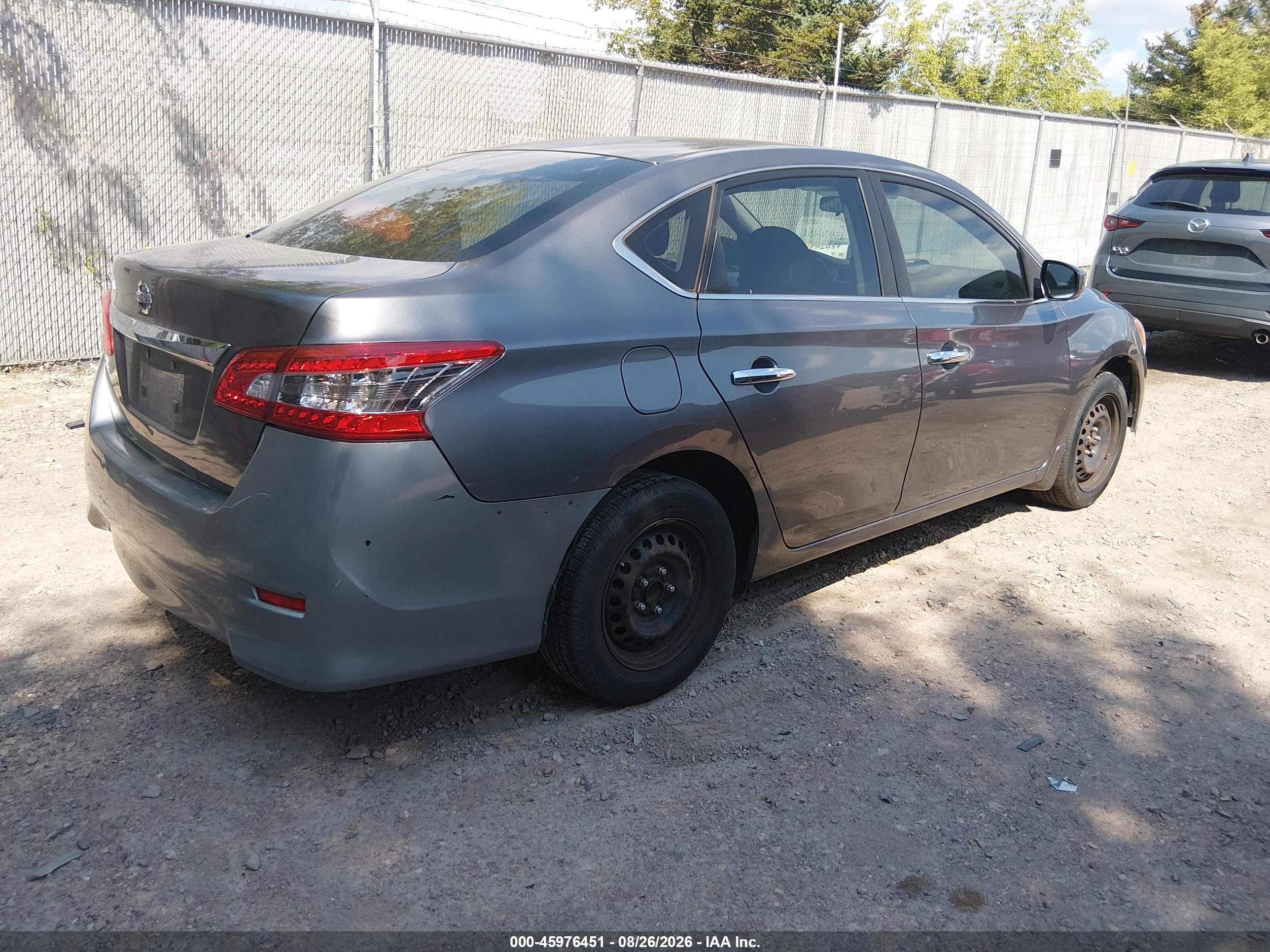 2015 Nissan Sentra S Gray vin: 3N1AB7AP7FY348172