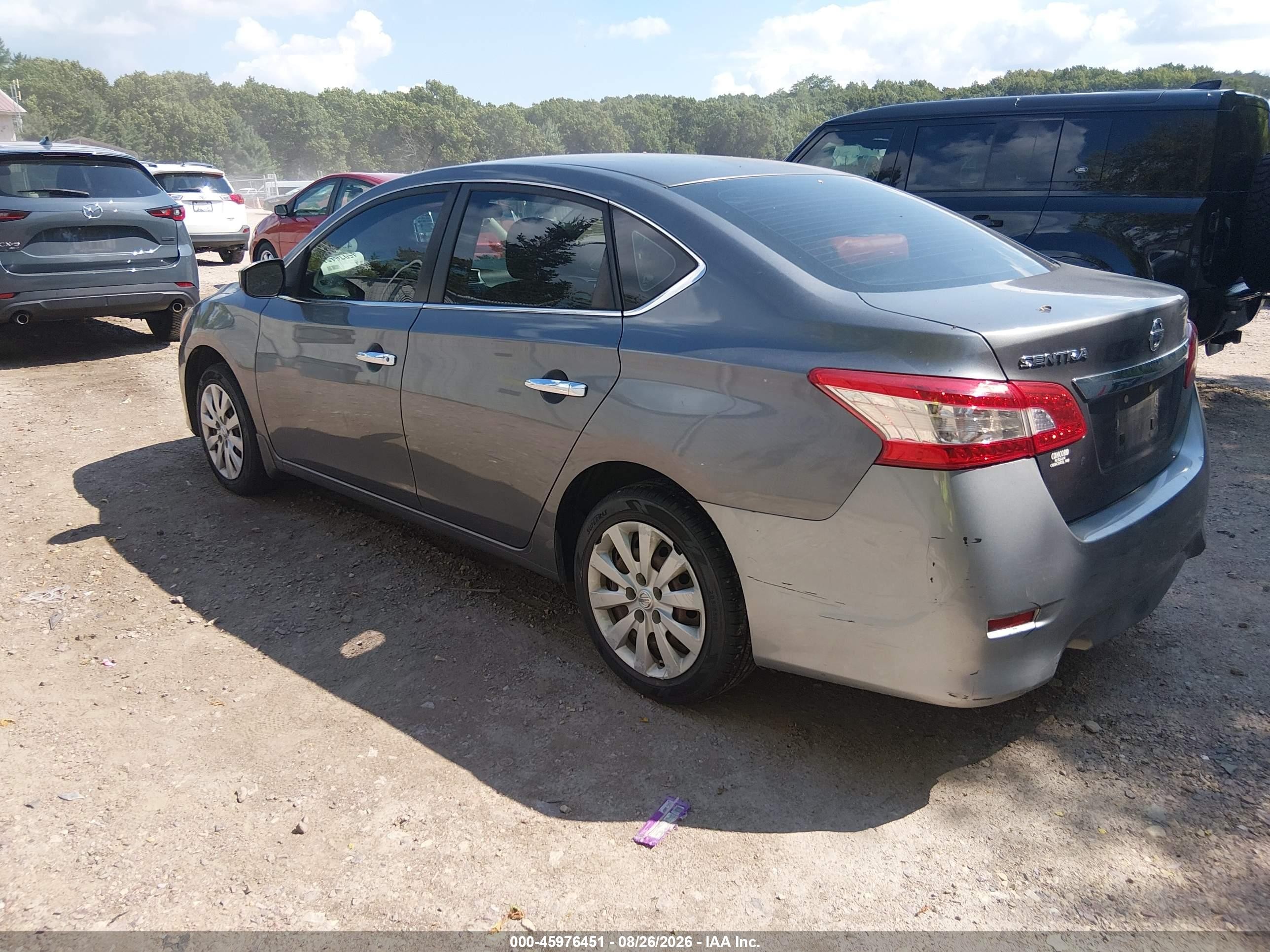 2015 Nissan Sentra S Gray vin: 3N1AB7AP7FY348172