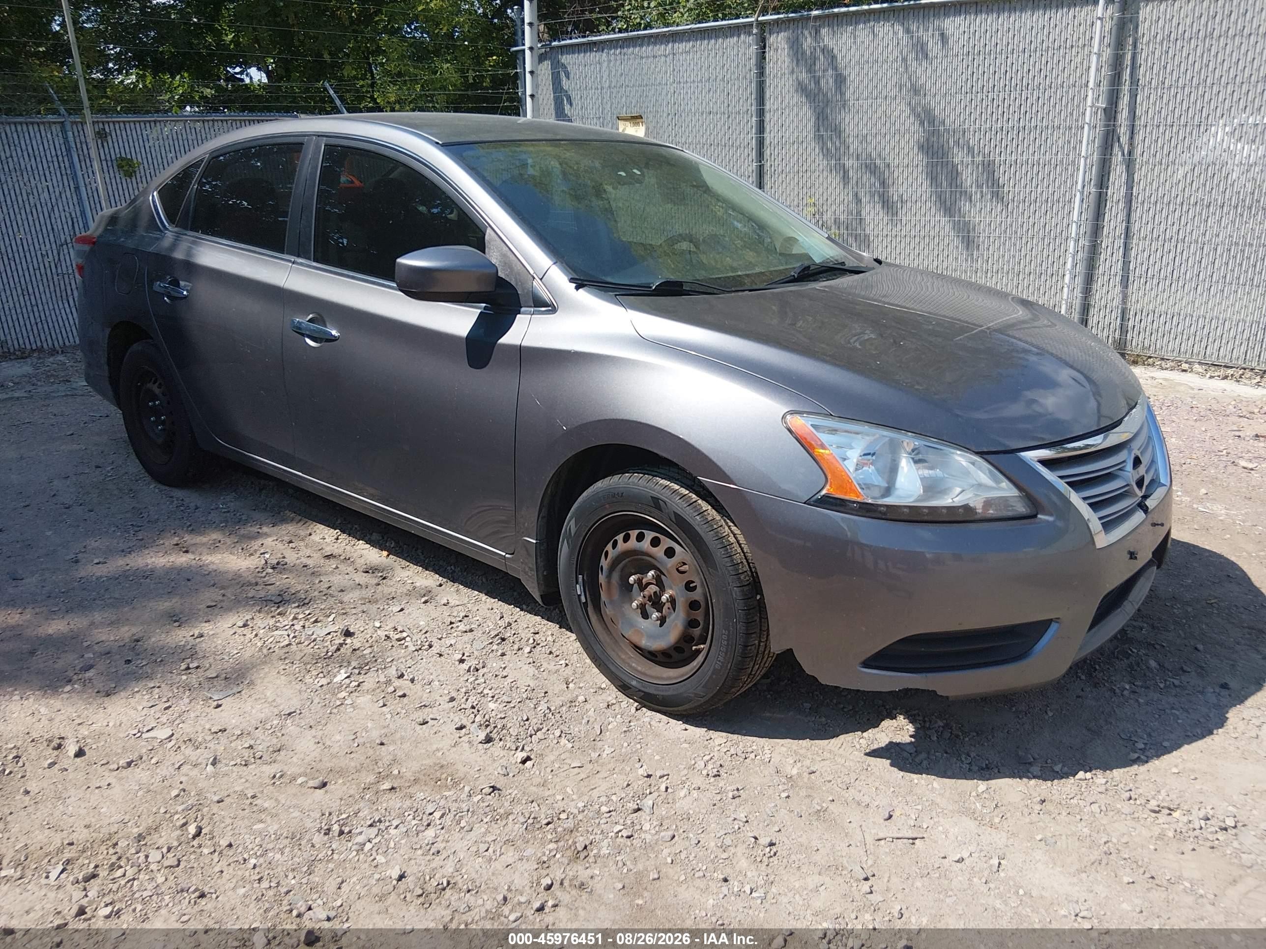 2015 Nissan Sentra S Gray vin: 3N1AB7AP7FY348172