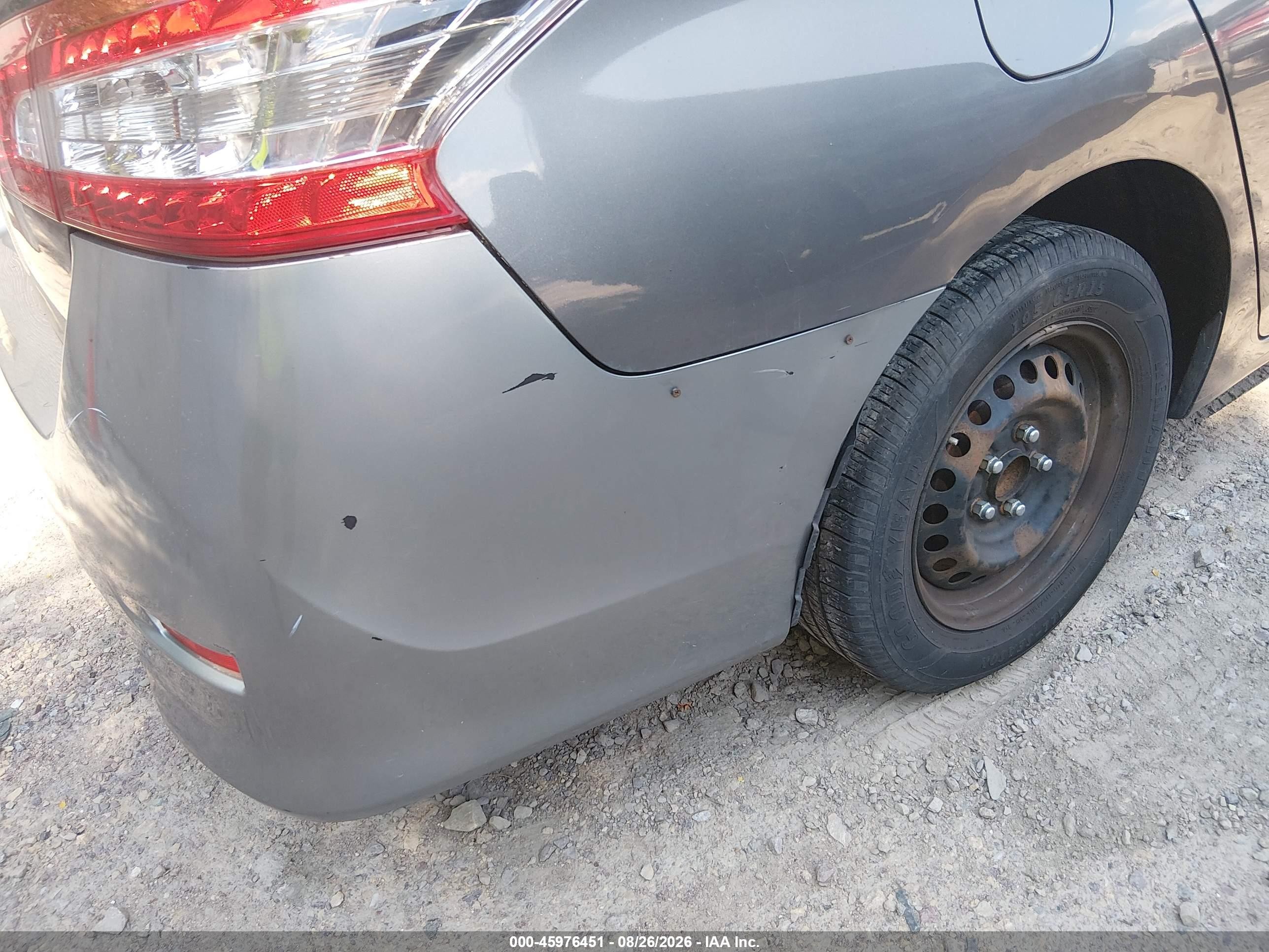2015 Nissan Sentra S Gray vin: 3N1AB7AP7FY348172