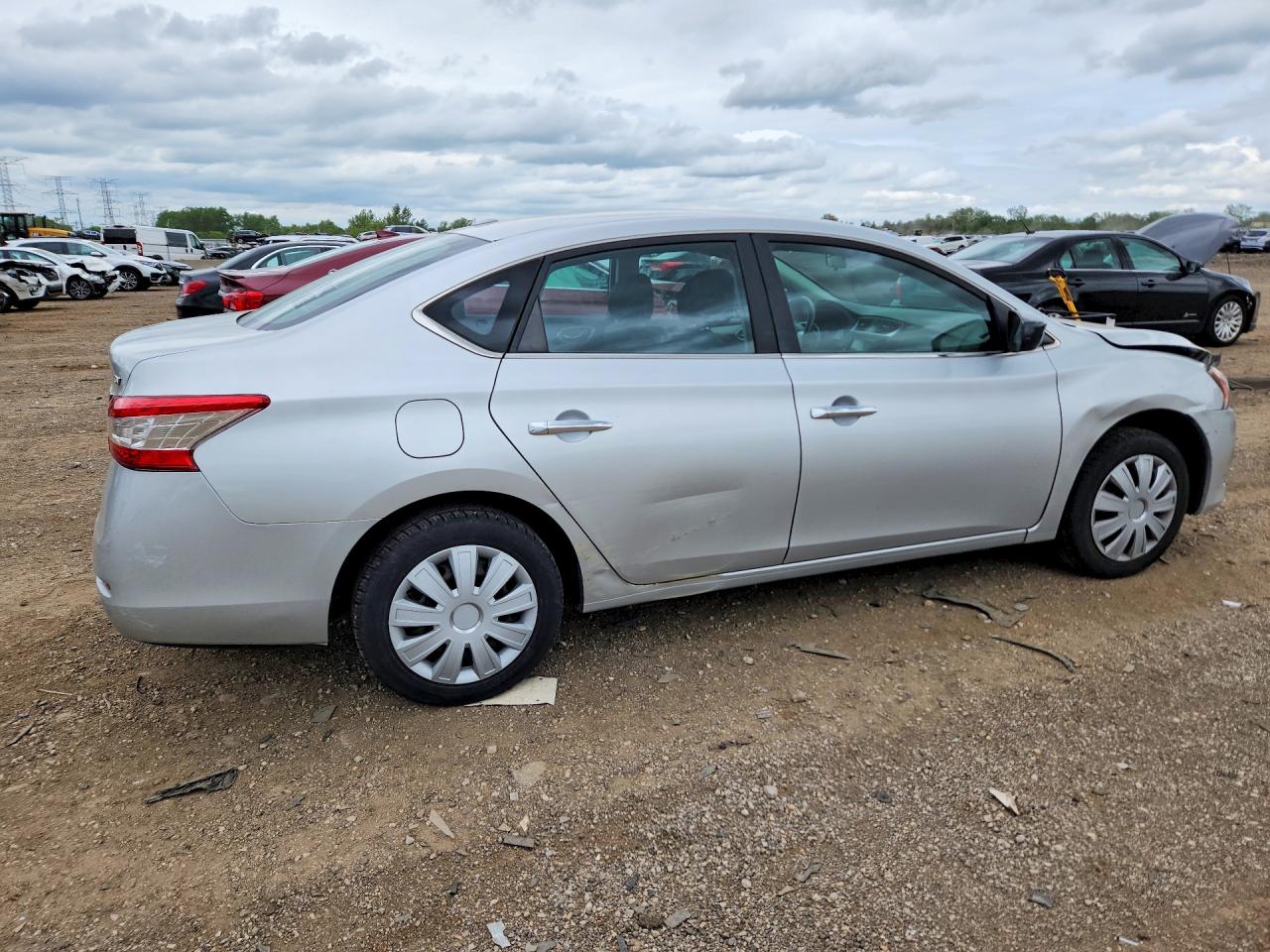 2015 Nissan Sentra Sv Silver vin: 3N1AB7AP7FY348558