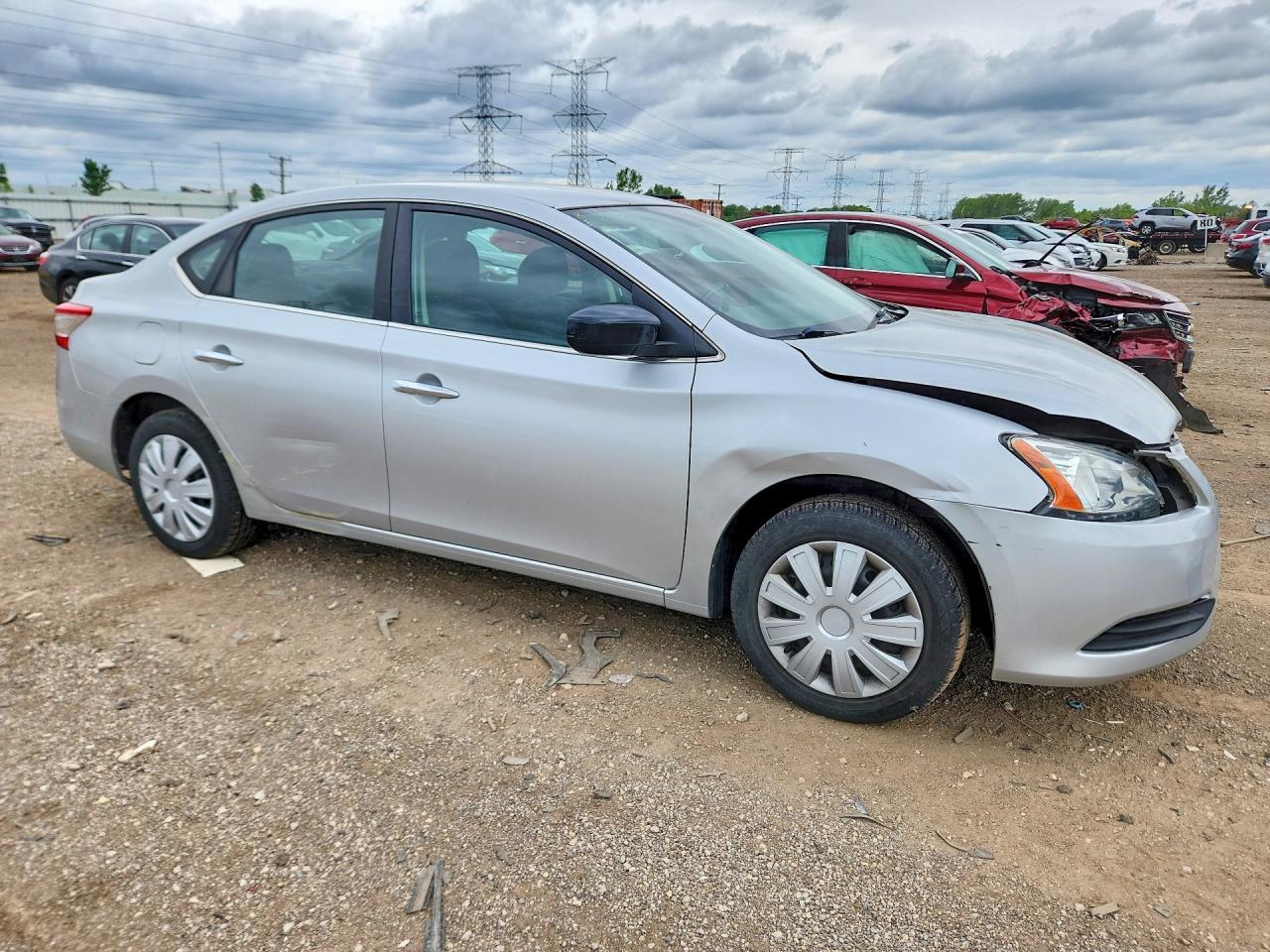 2015 Nissan Sentra Sv Silver vin: 3N1AB7AP7FY348558
