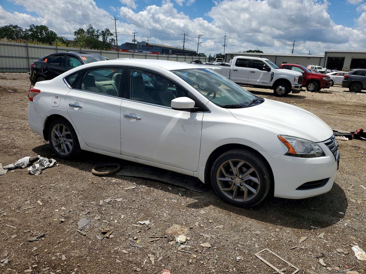 2015 Nissan Sentra S White vin: 3N1AB7AP7FY349015