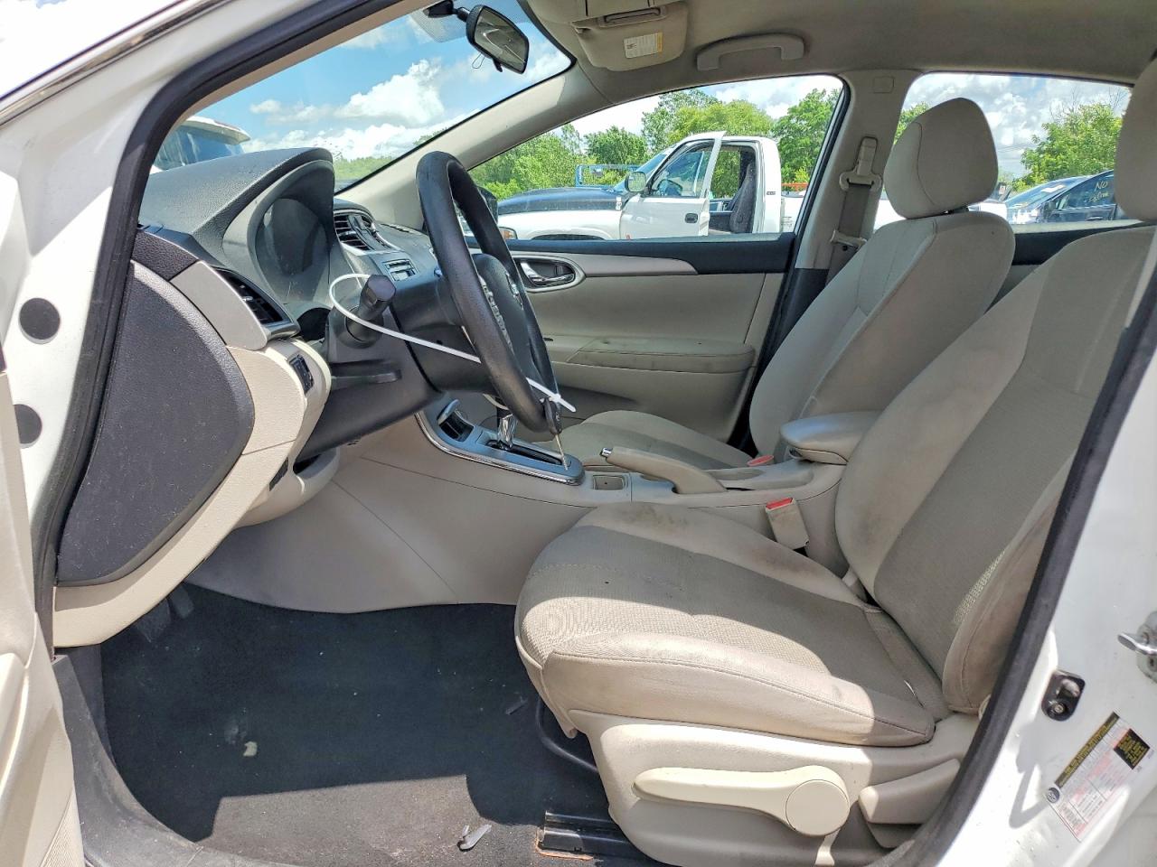 2015 Nissan Sentra S White vin: 3N1AB7AP7FY349015