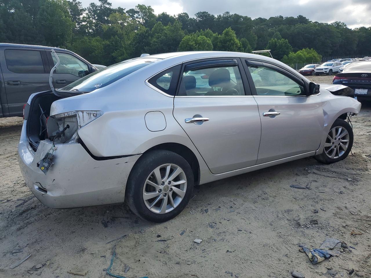 2015 Nissan Sentra Sv White vin: 3N1AB7AP7FY350455