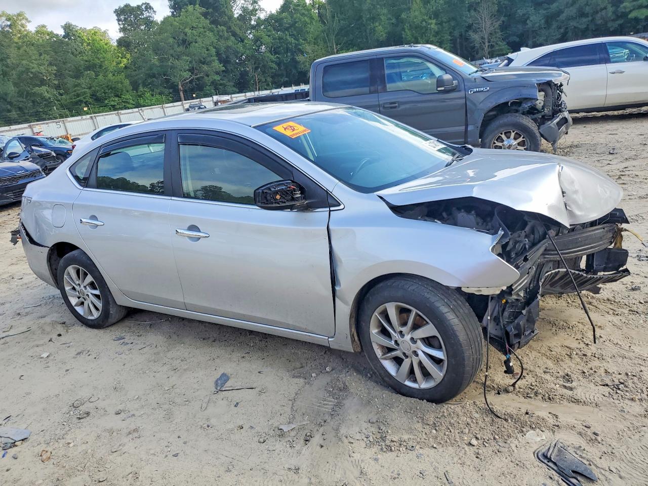 2015 Nissan Sentra Sv White vin: 3N1AB7AP7FY350455
