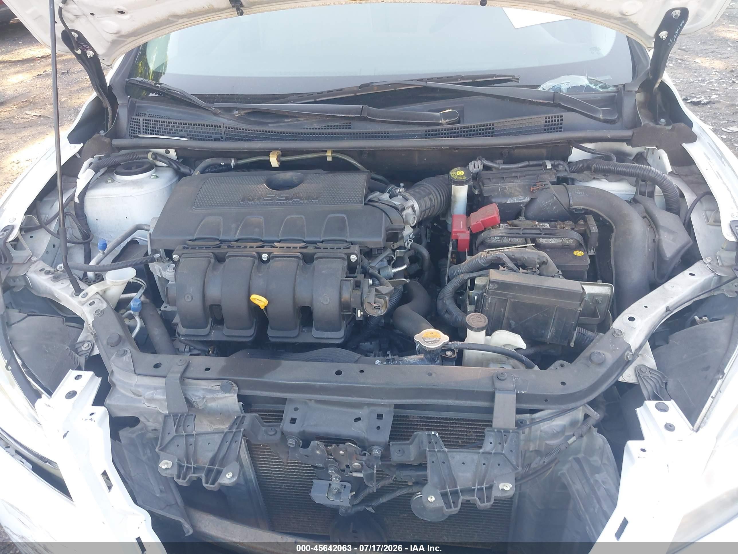 2015 Nissan Sentra S White vin: 3N1AB7AP7FY354389