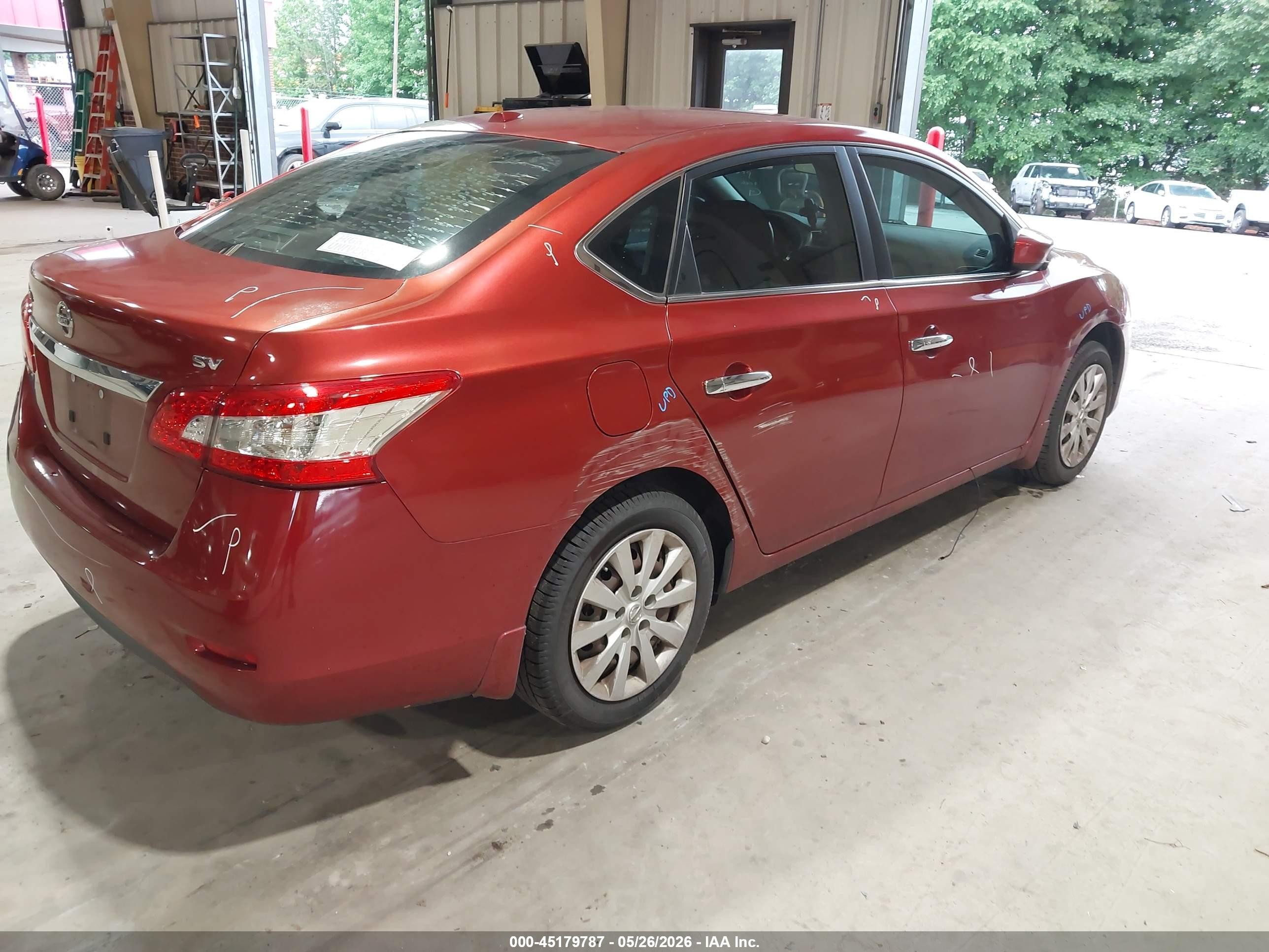2015 Nissan Sentra Sv Red vin: 3N1AB7AP7FY359141