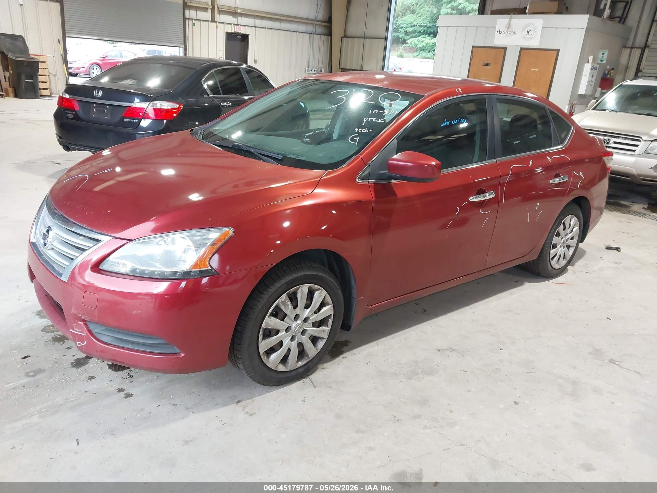 2015 Nissan Sentra Sv Red vin: 3N1AB7AP7FY359141