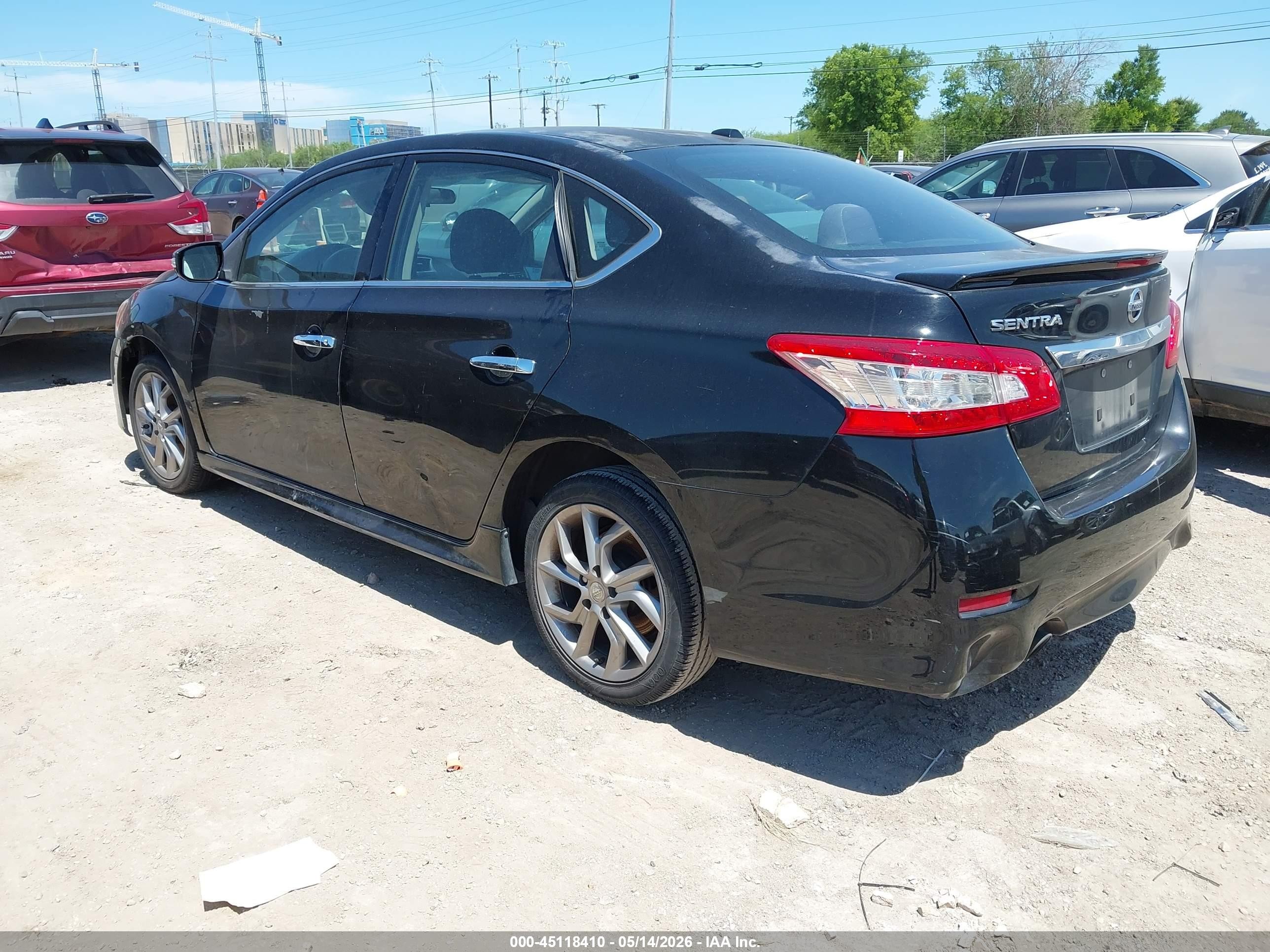 2015 Nissan Sentra Sr Black vin: 3N1AB7AP7FY362105