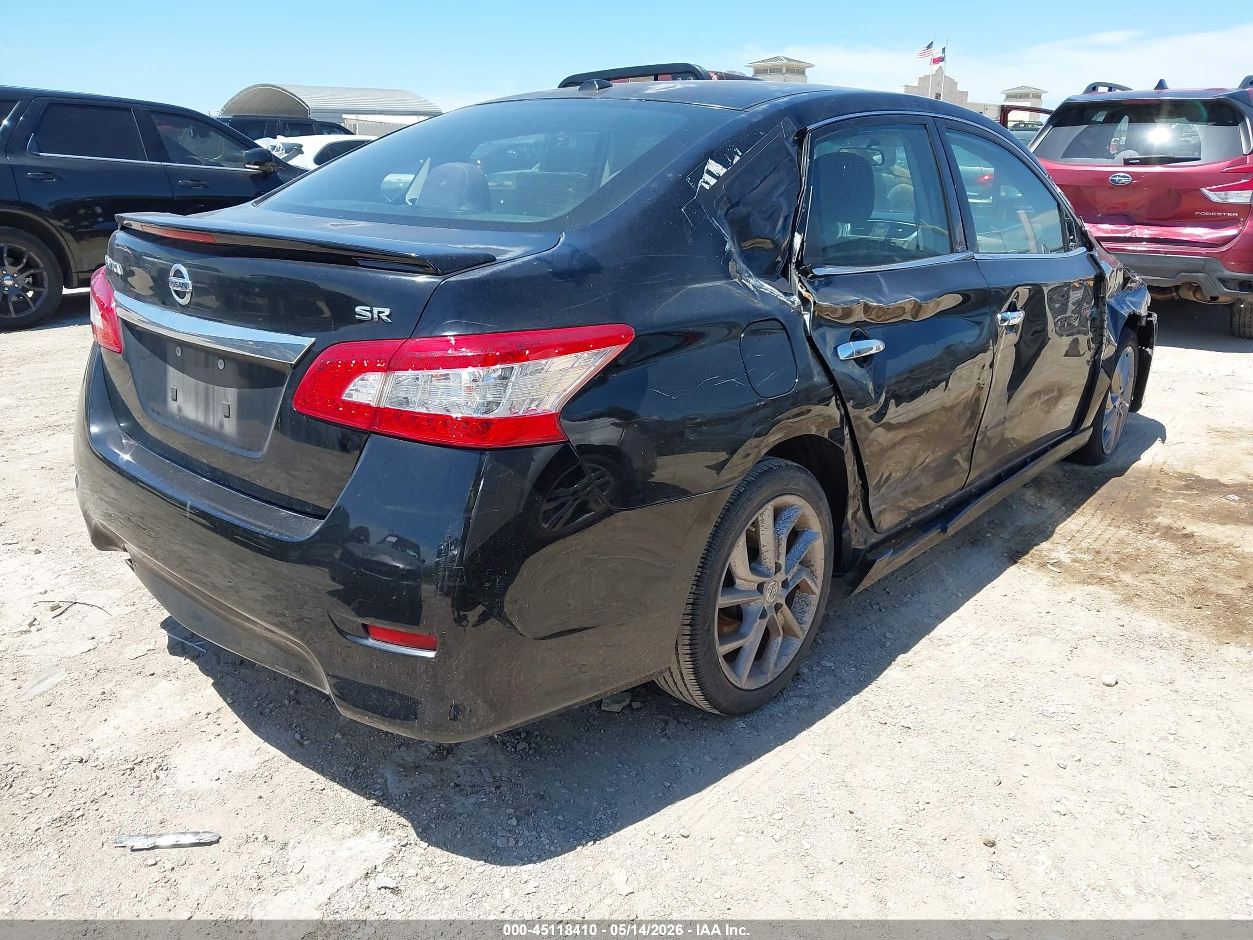 2015 Nissan Sentra Sr Black vin: 3N1AB7AP7FY362105