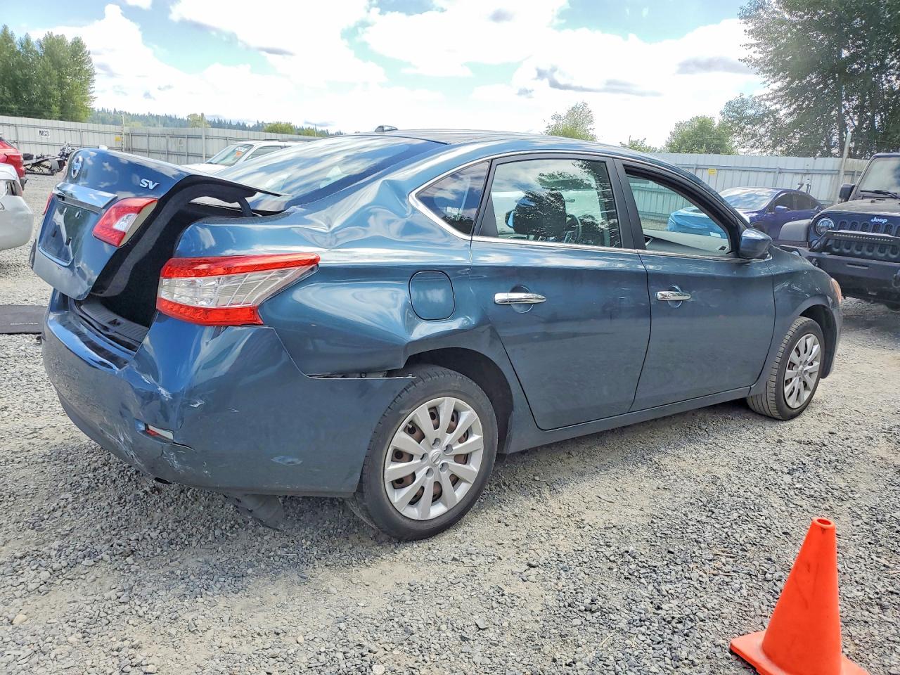 2015 Nissan Sentra Sv Blue vin: 3N1AB7AP7FY365733
