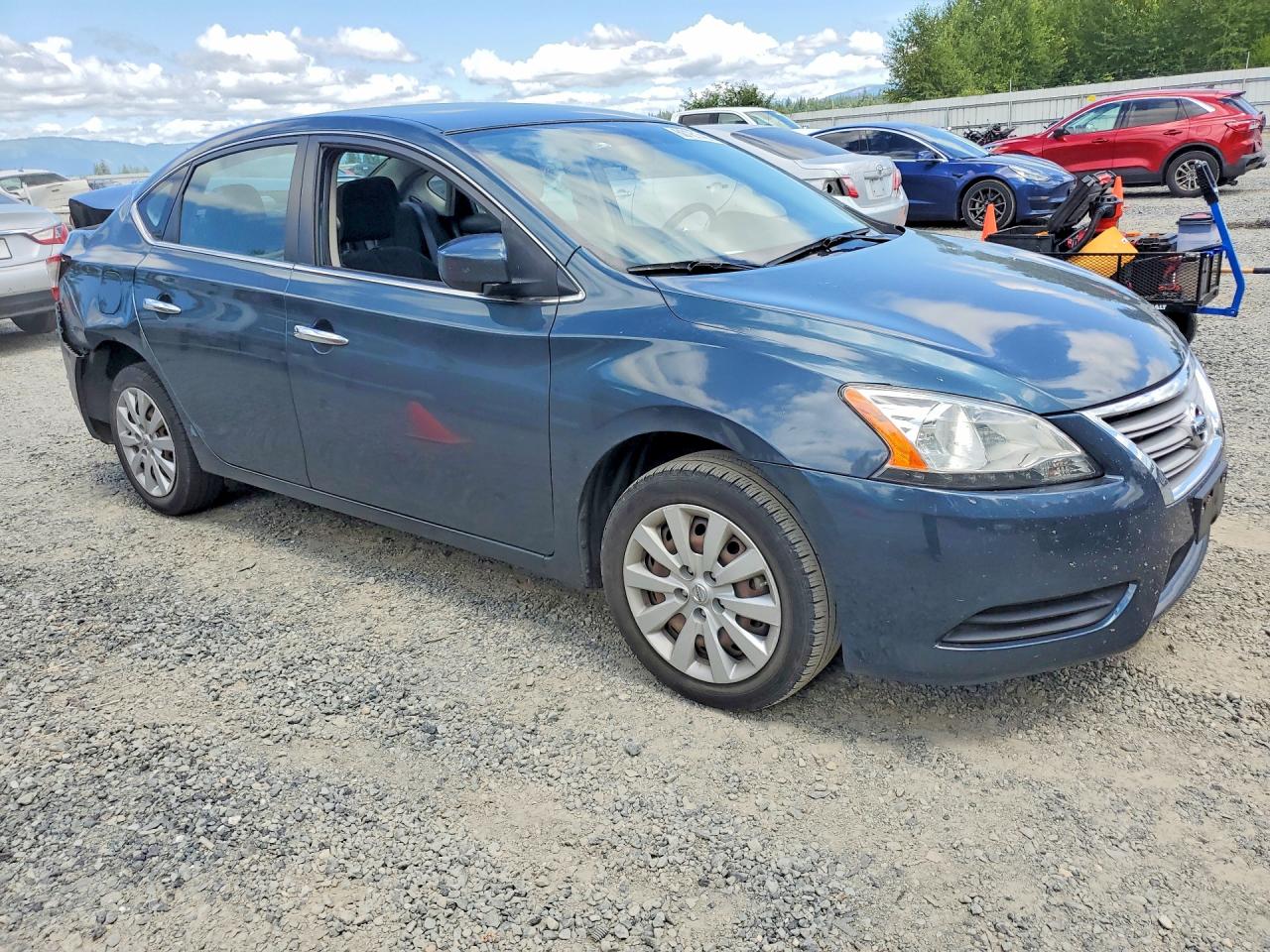 2015 Nissan Sentra Sv Blue vin: 3N1AB7AP7FY365733
