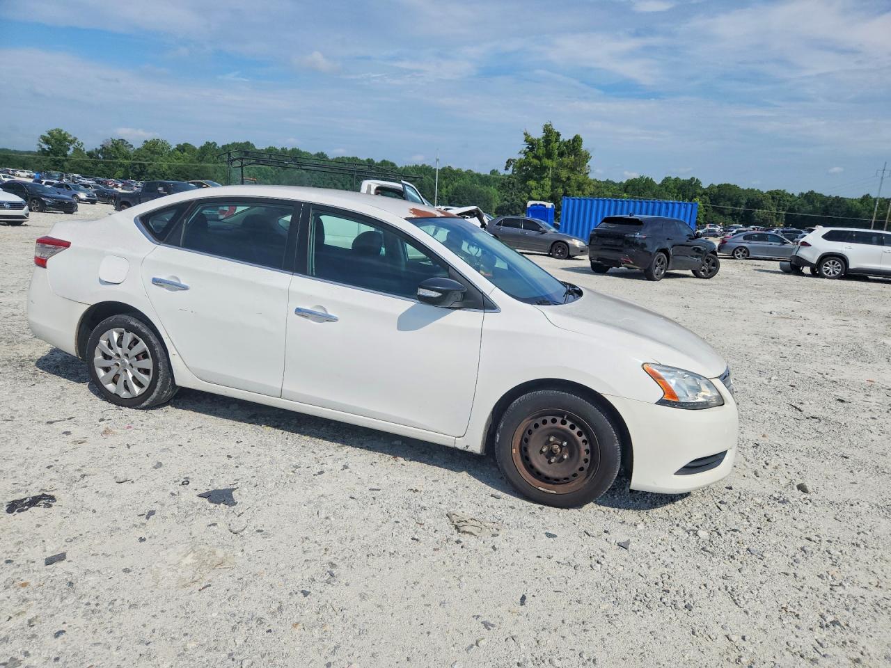 2015 Nissan Sentra S White vin: 3N1AB7AP7FY372651