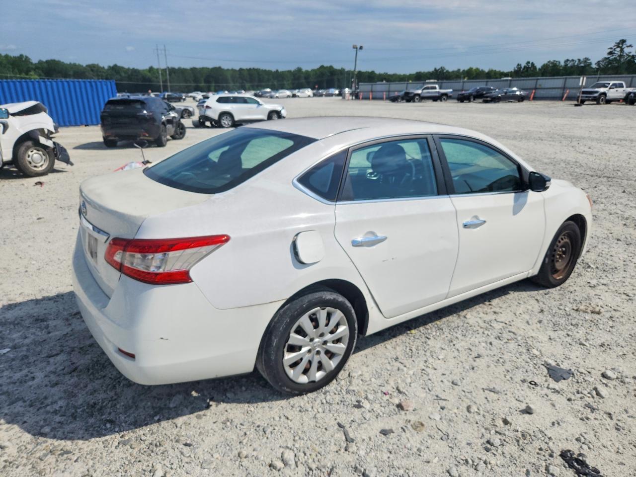 2015 Nissan Sentra S White vin: 3N1AB7AP7FY372651