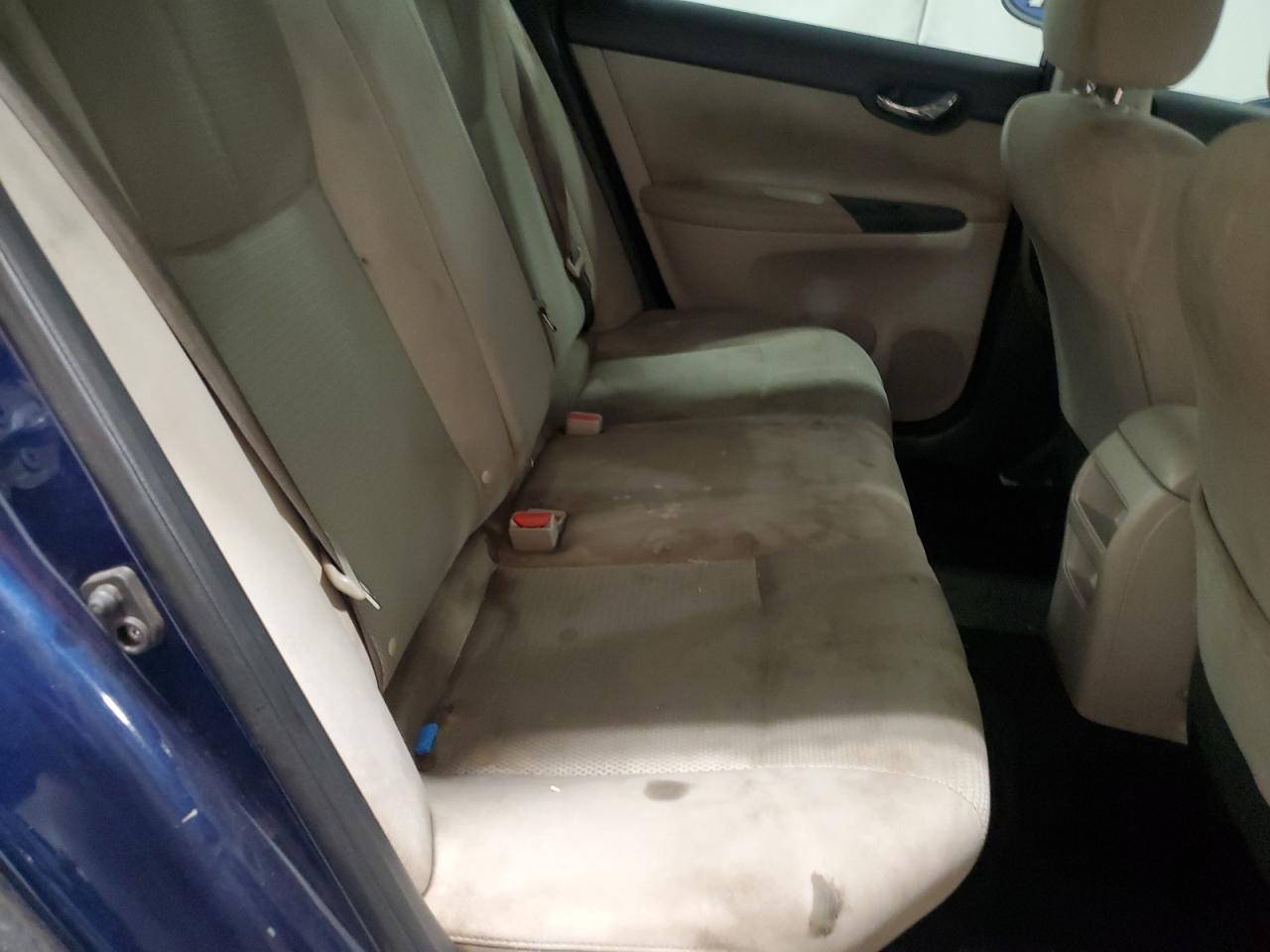 2016 Nissan Sentra S Blue vin: 3N1AB7AP7GY298097 Damage: Left Rear Seat, Stained, Permanent