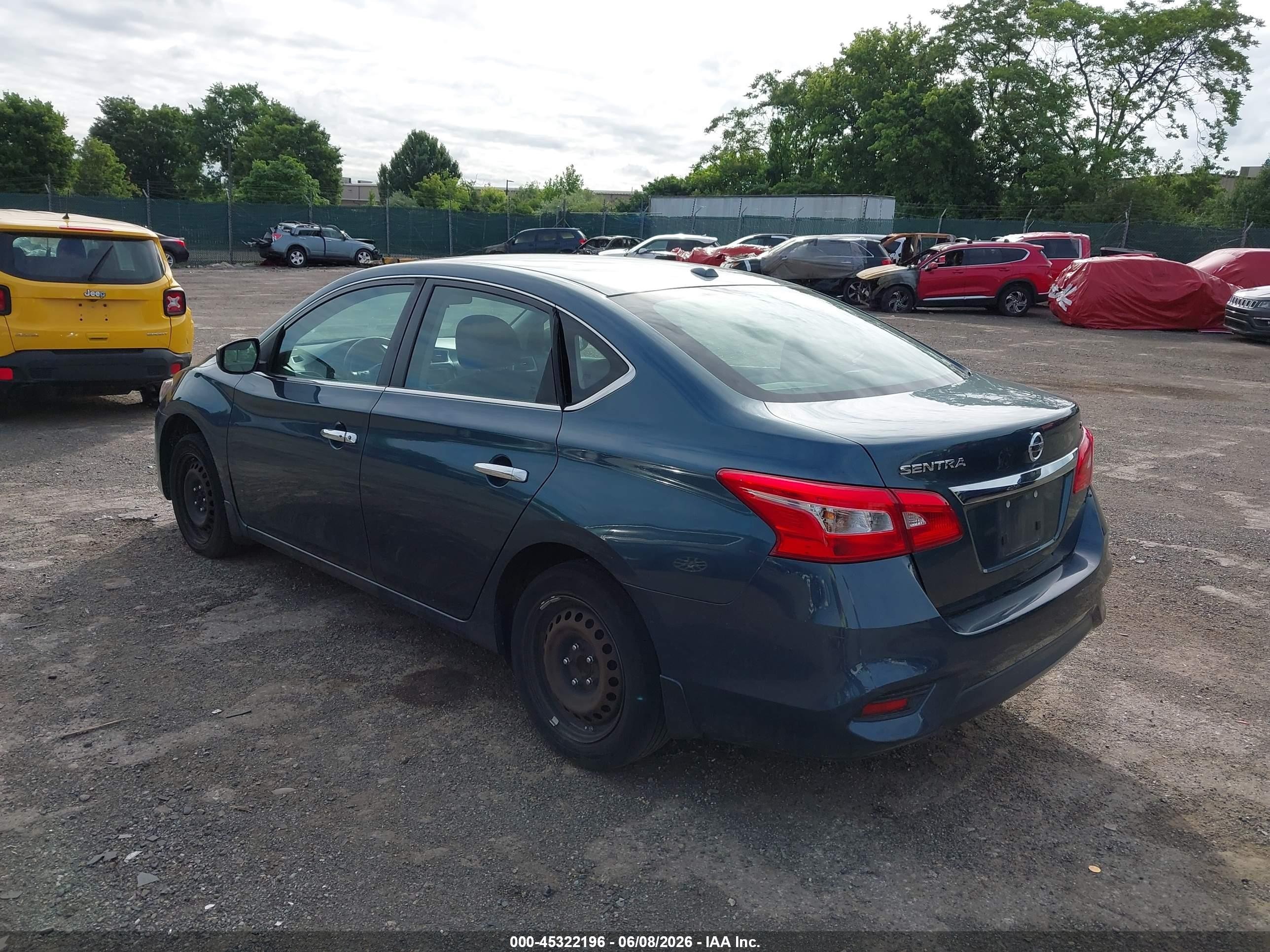2016 Nissan Sentra Sv Синий vin: 3N1AB7AP7GY303296