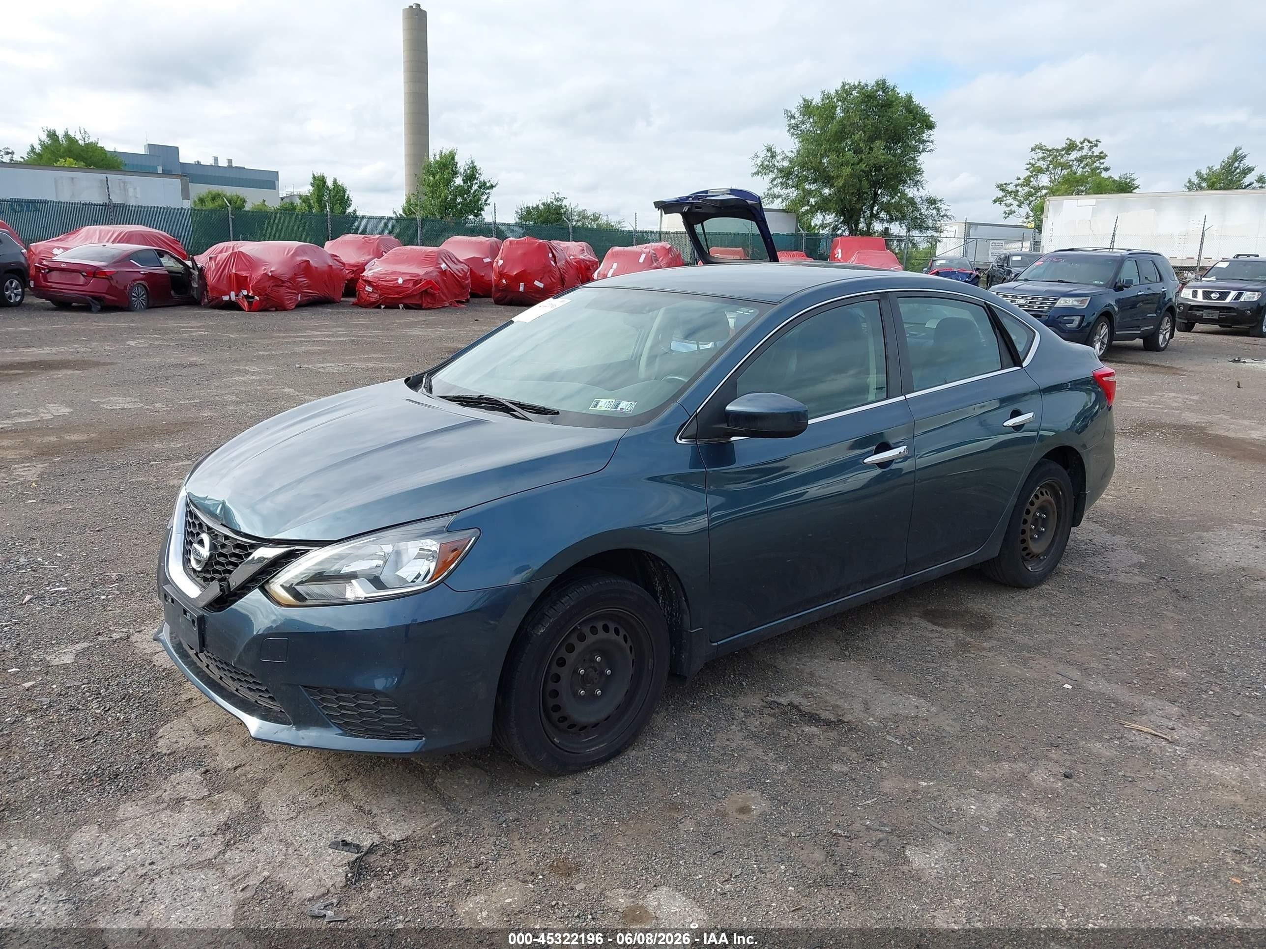 2016 Nissan Sentra Sv Синий vin: 3N1AB7AP7GY303296